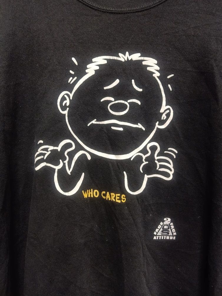 vintage 90s sweatshirt who cares made in usa