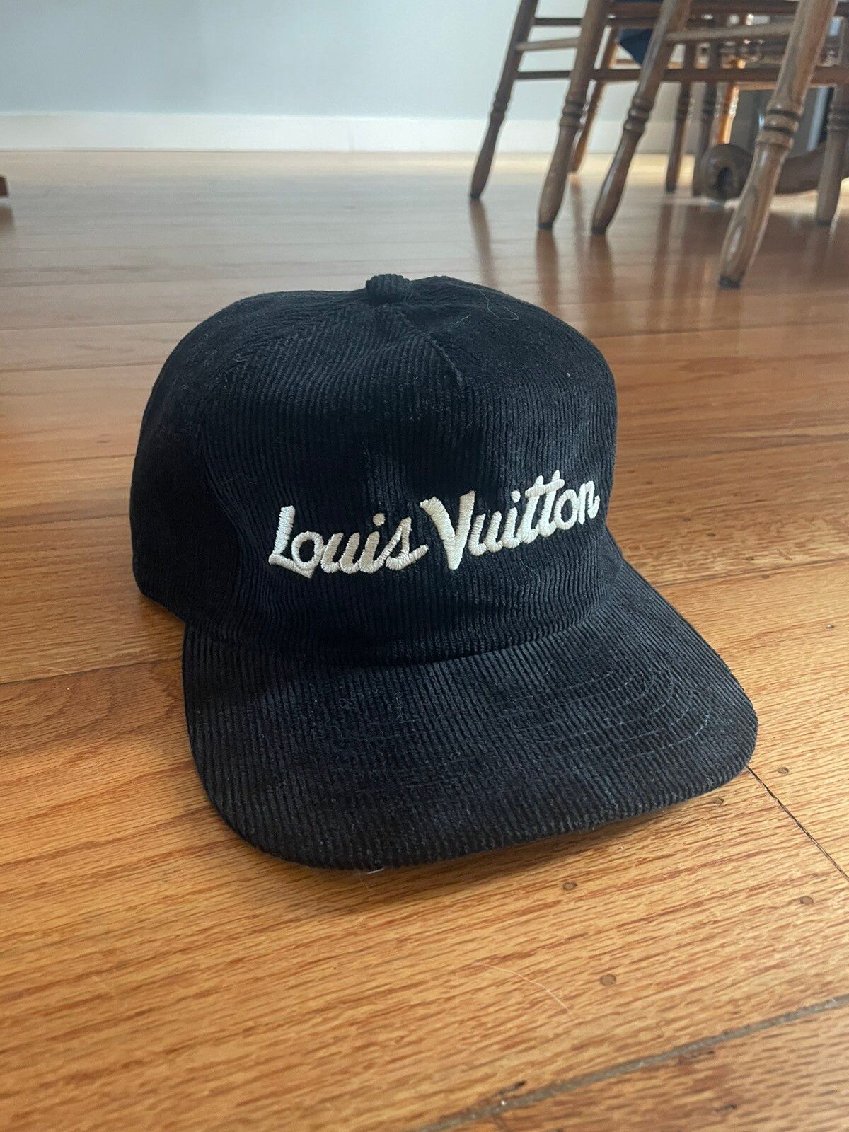 Louis Vuitton Corduroy Monogram Baseball Hat Coffee