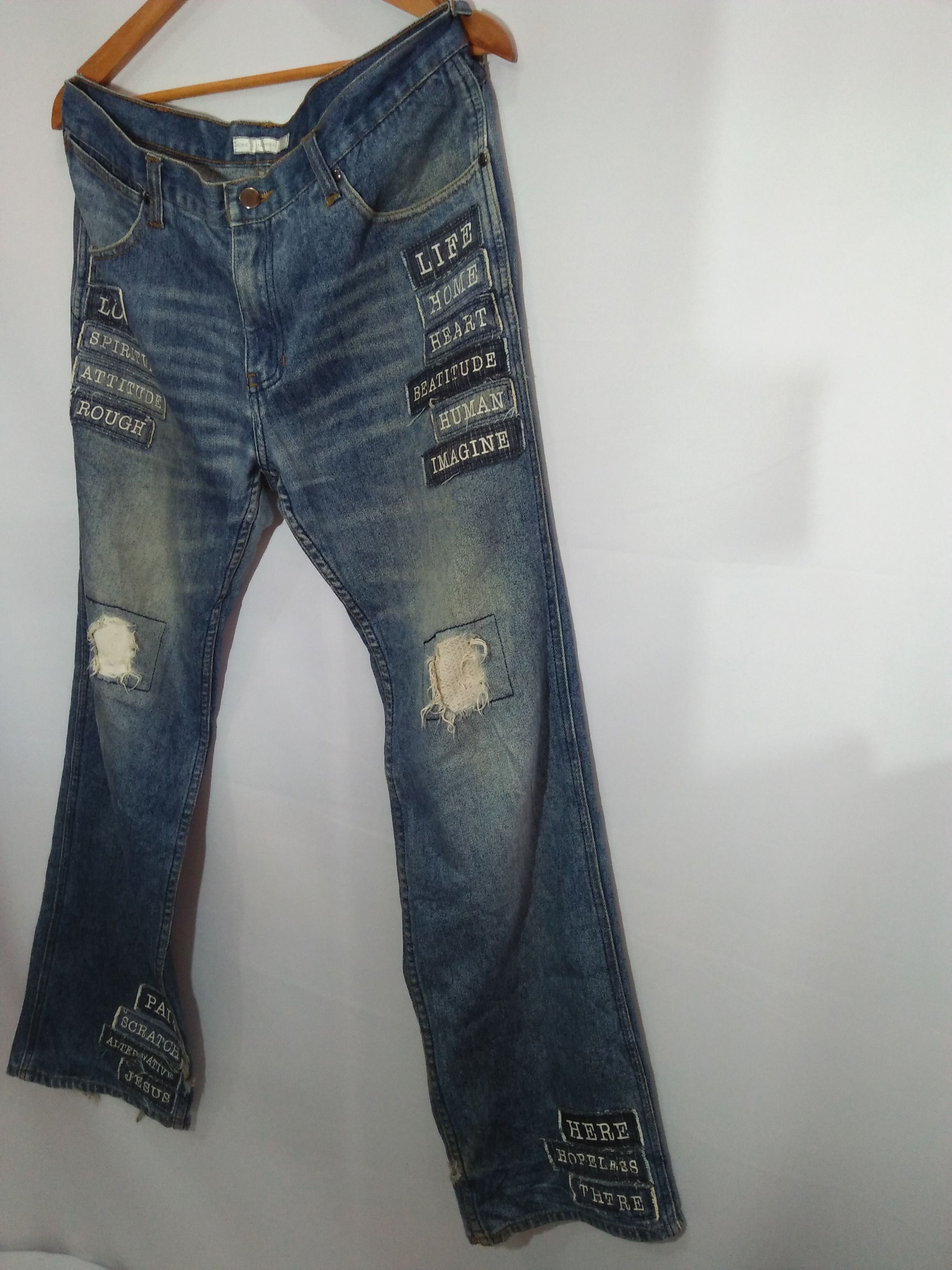 Number (N)ine Number Nine Patchwork Distressed Jeans | Grailed