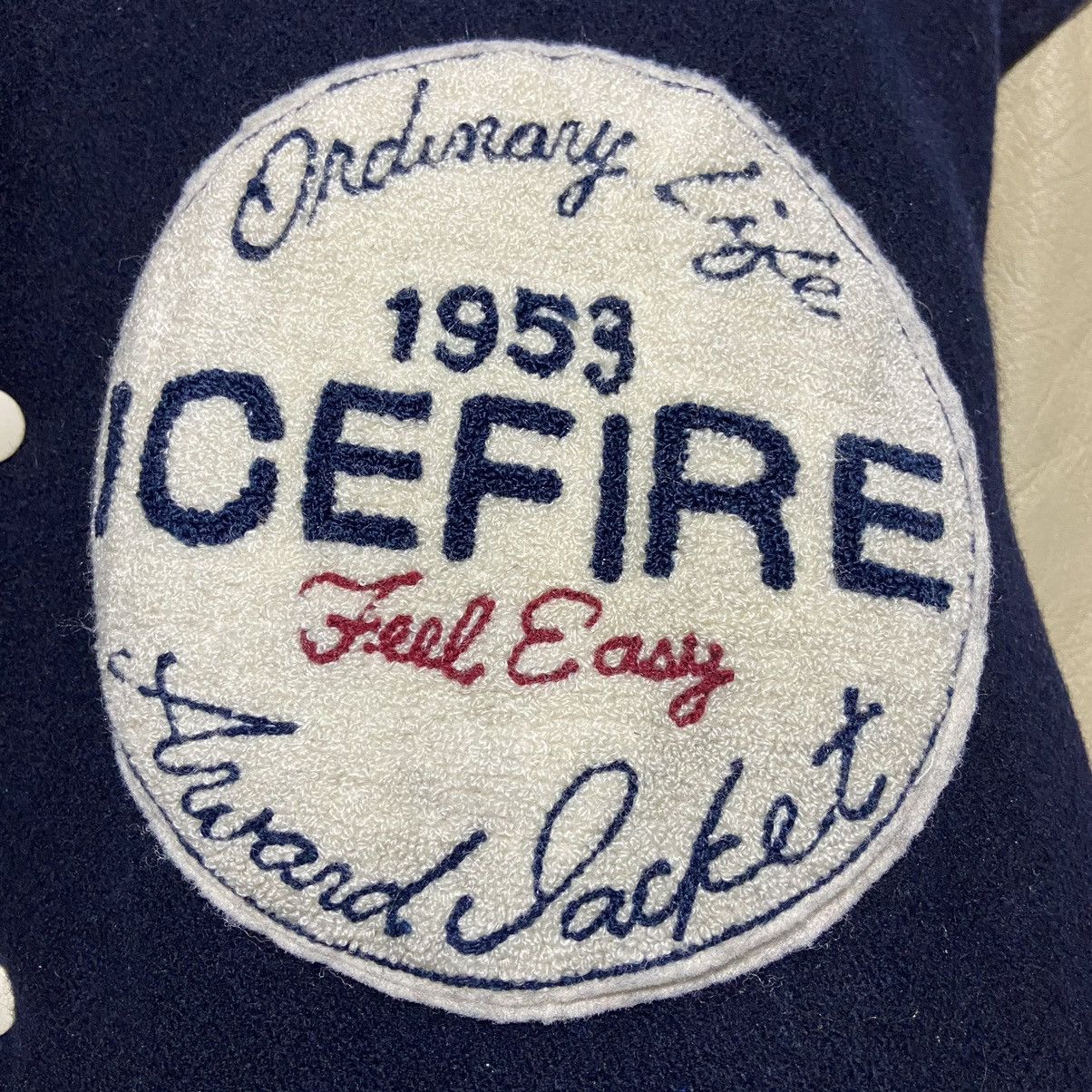 Japanese Brand Vintage Icefire Varsity Jacket Leather Sleeves Size US M / EU 48-50 / 2 - 6 Thumbnail