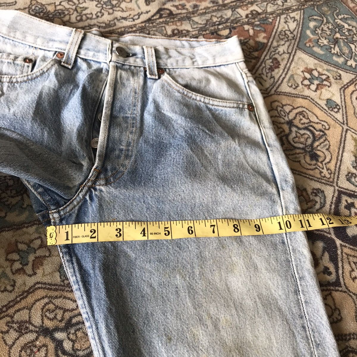 Levi's Vintage 80s Levis 501 Denim Jeans Sunfaded Size US 28 / EU 44 - 20 Thumbnail