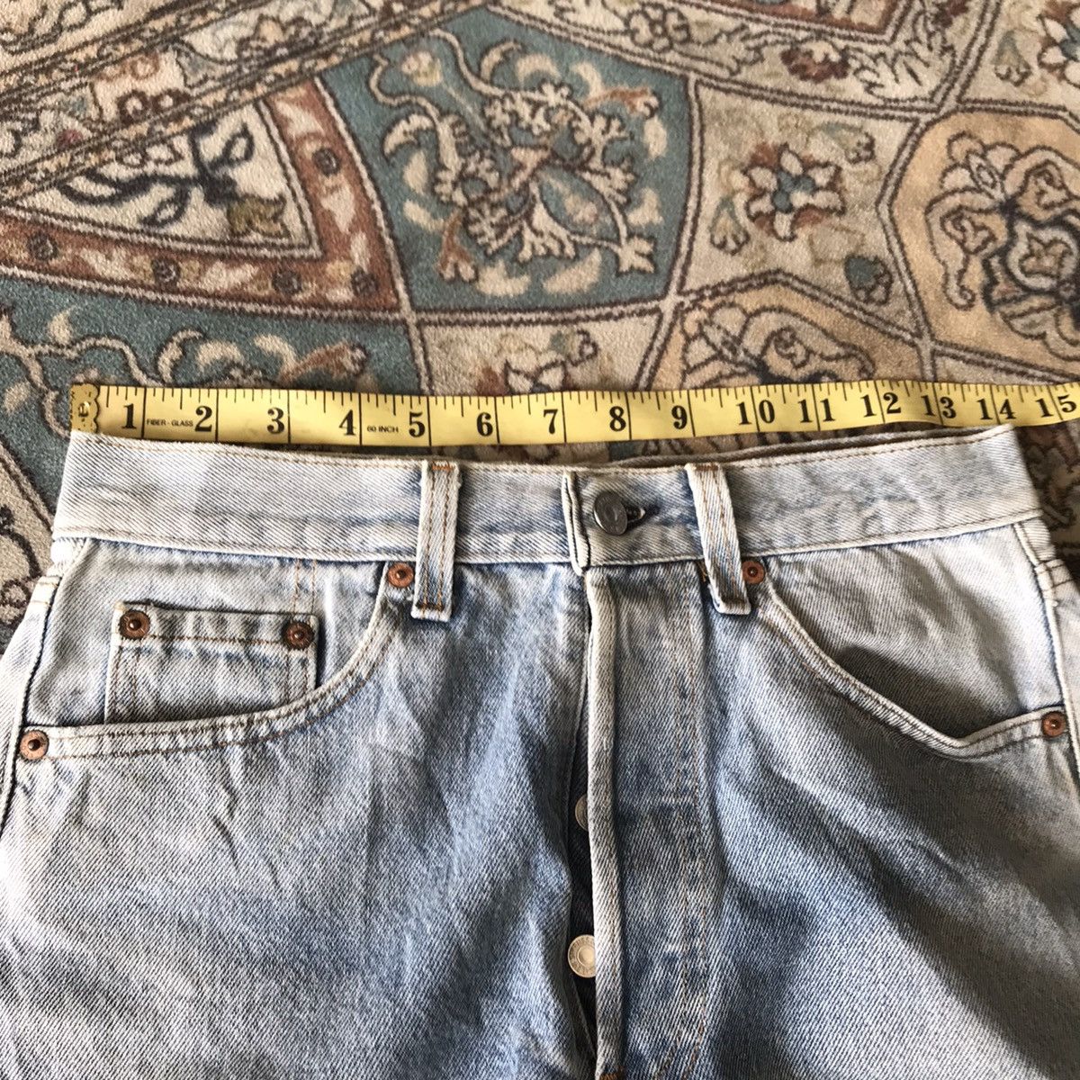 Levi's Vintage 80s Levis 501 Denim Jeans Sunfaded Size US 28 / EU 44 - 17 Thumbnail
