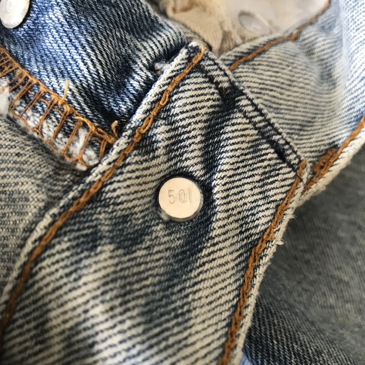 Levi's Vintage 80s Levis 501 Denim Jeans Sunfaded Size US 28 / EU 44 - 15 Thumbnail