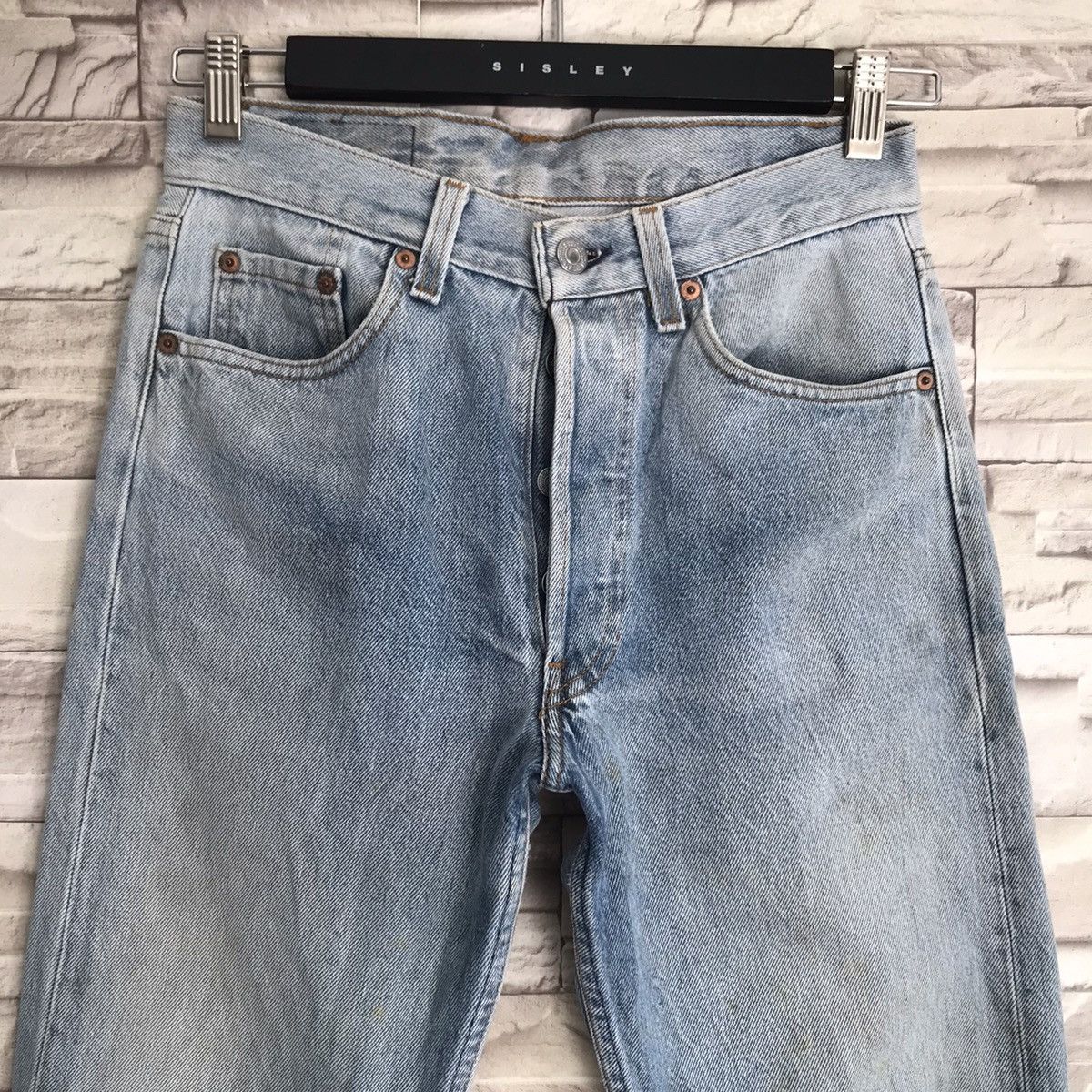 Levi's Vintage 80s Levis 501 Denim Jeans Sunfaded Size US 28 / EU 44 - 4 Thumbnail