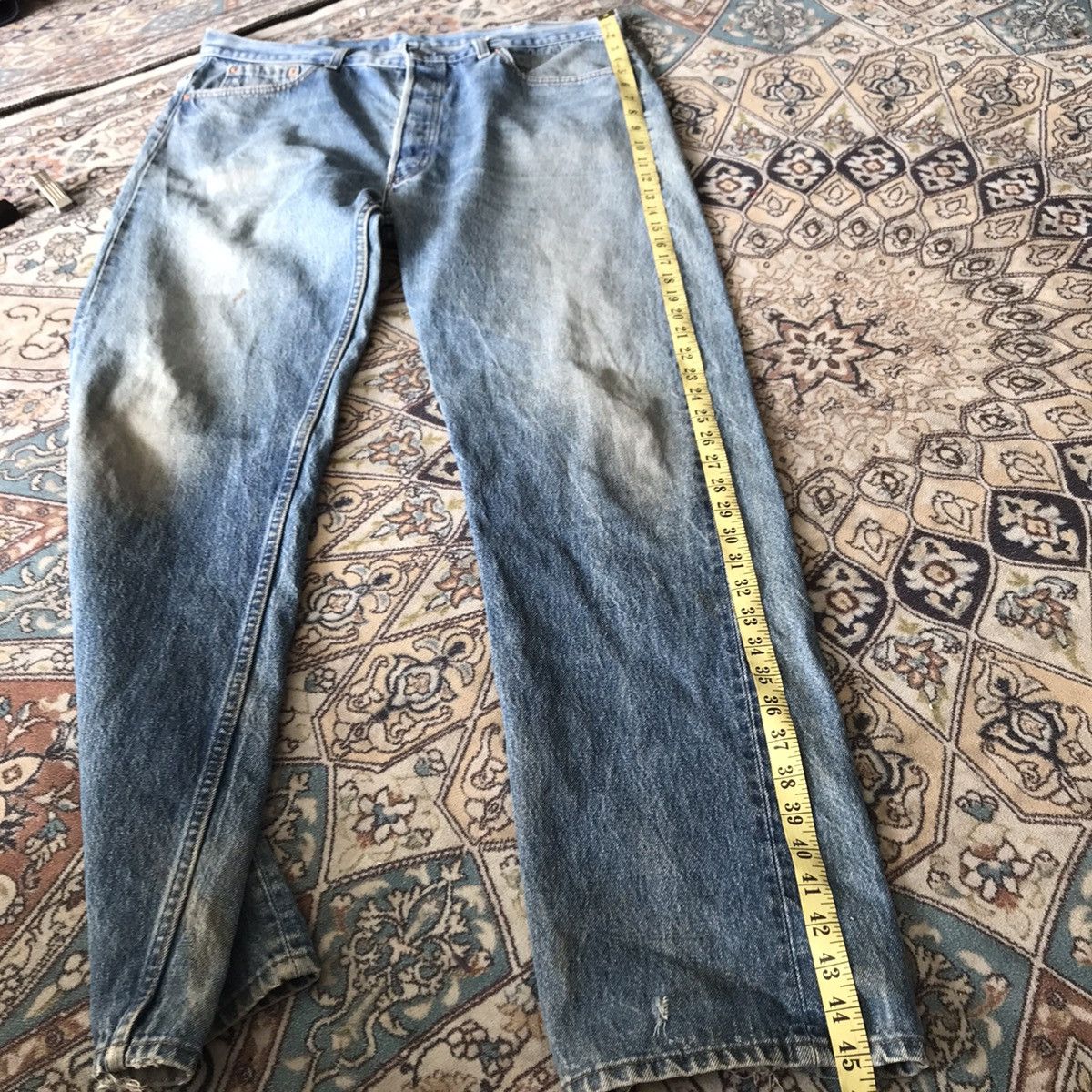 Levi's Vintage 80s Levis 501 Dirty Faded Jeans Made in USA Size US 38 / EU 54 - 14 Thumbnail