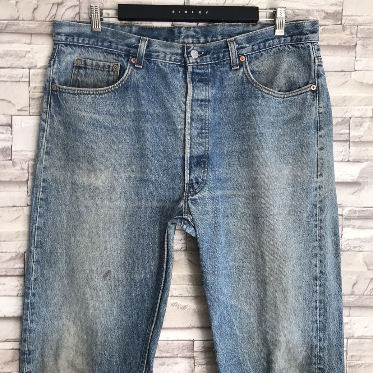 Levi's Vintage 80s Levis 501 Dirty Faded Jeans Made in USA Size US 38 / EU 54 - 4 Thumbnail