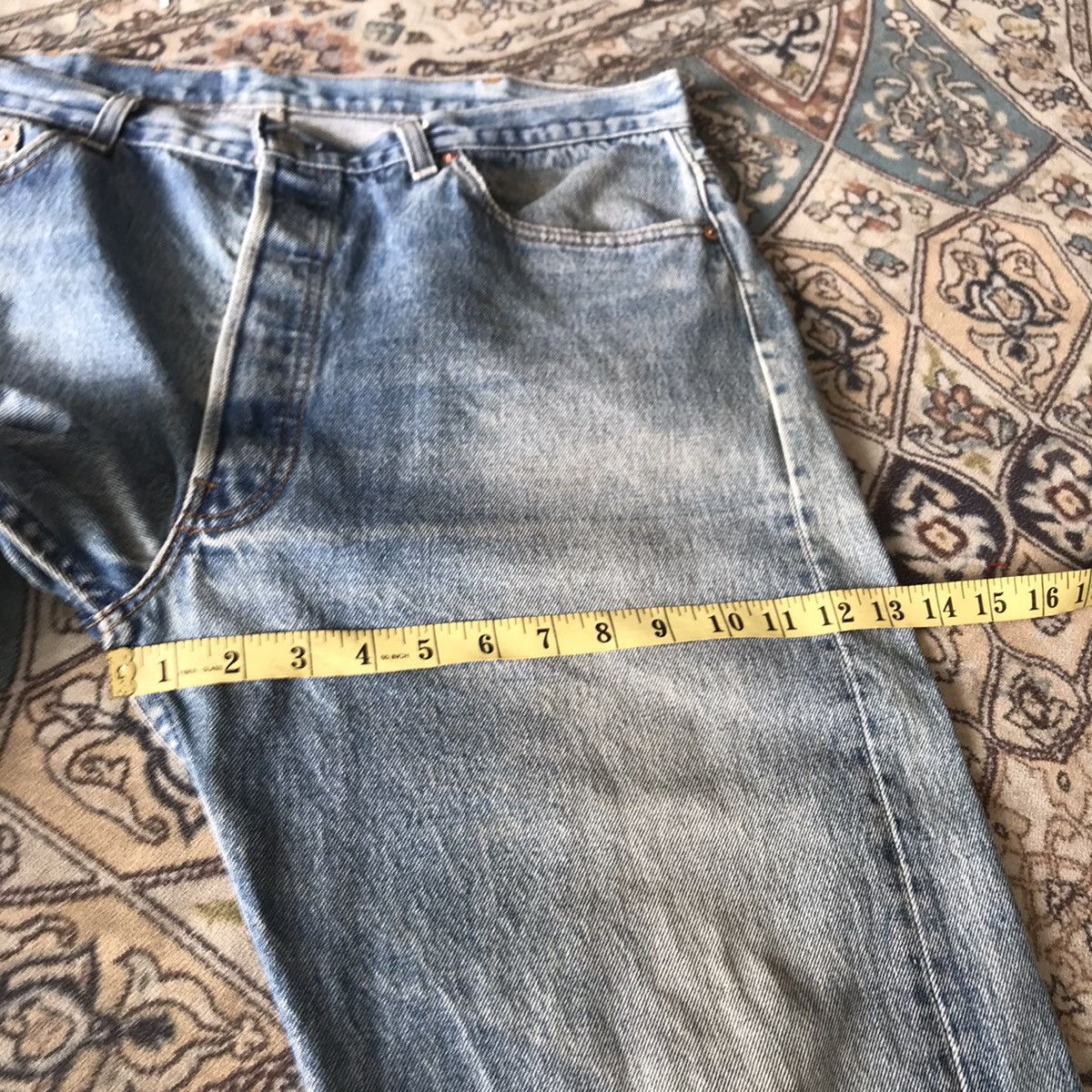 Levi's Vintage 80s Levis 501 Dirty Faded Jeans Made in USA Size US 38 / EU 54 - 16 Thumbnail