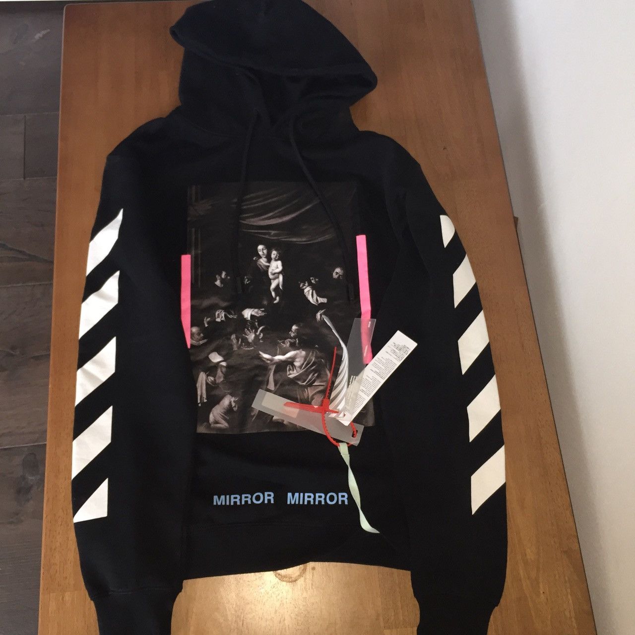 Off white mirror hot sale mirror hoodie price