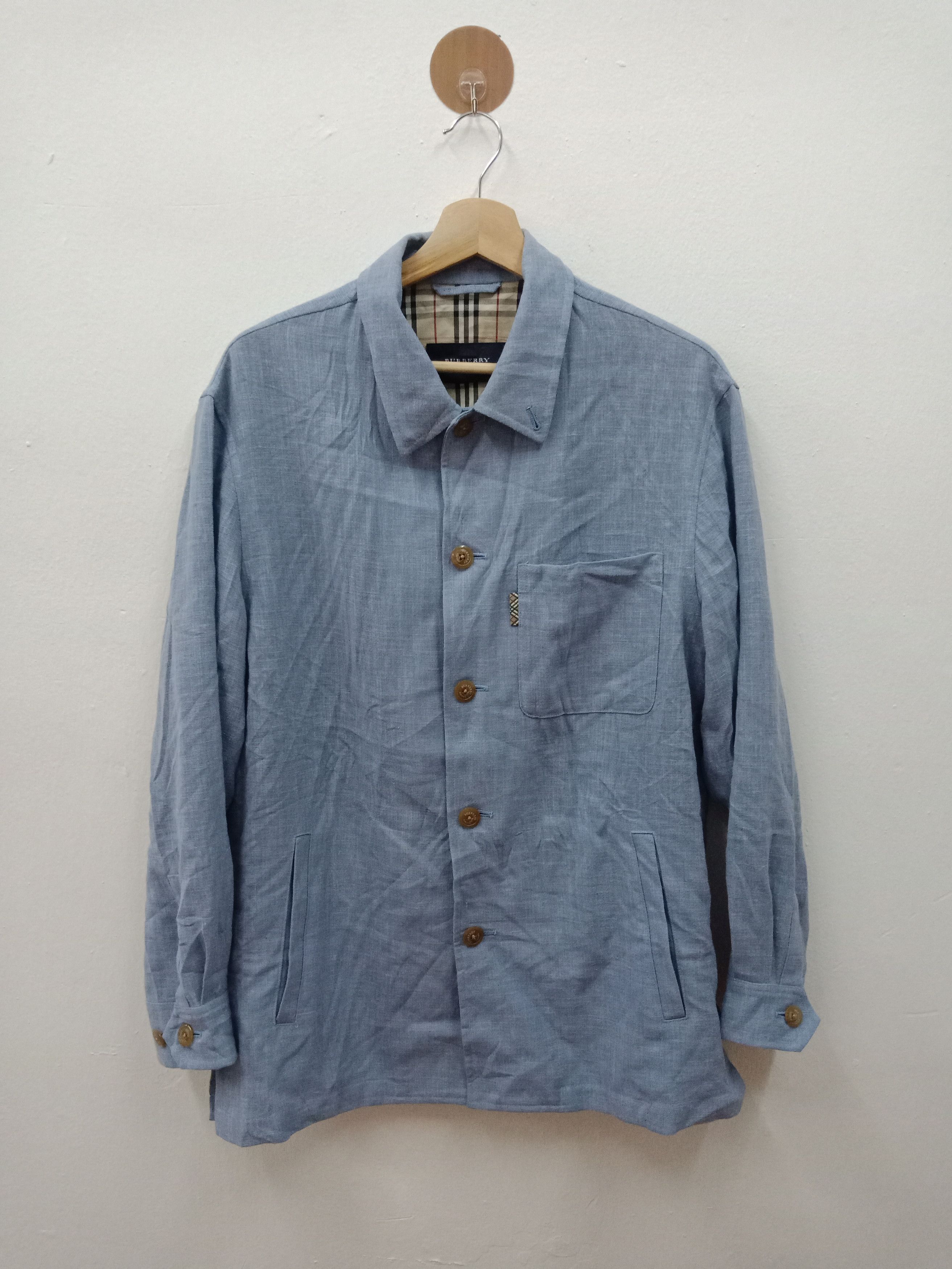 Burberry Burberry London Novacheck Blue Navy Size US L / EU 52-54 / 3 - 1 Thumbnail