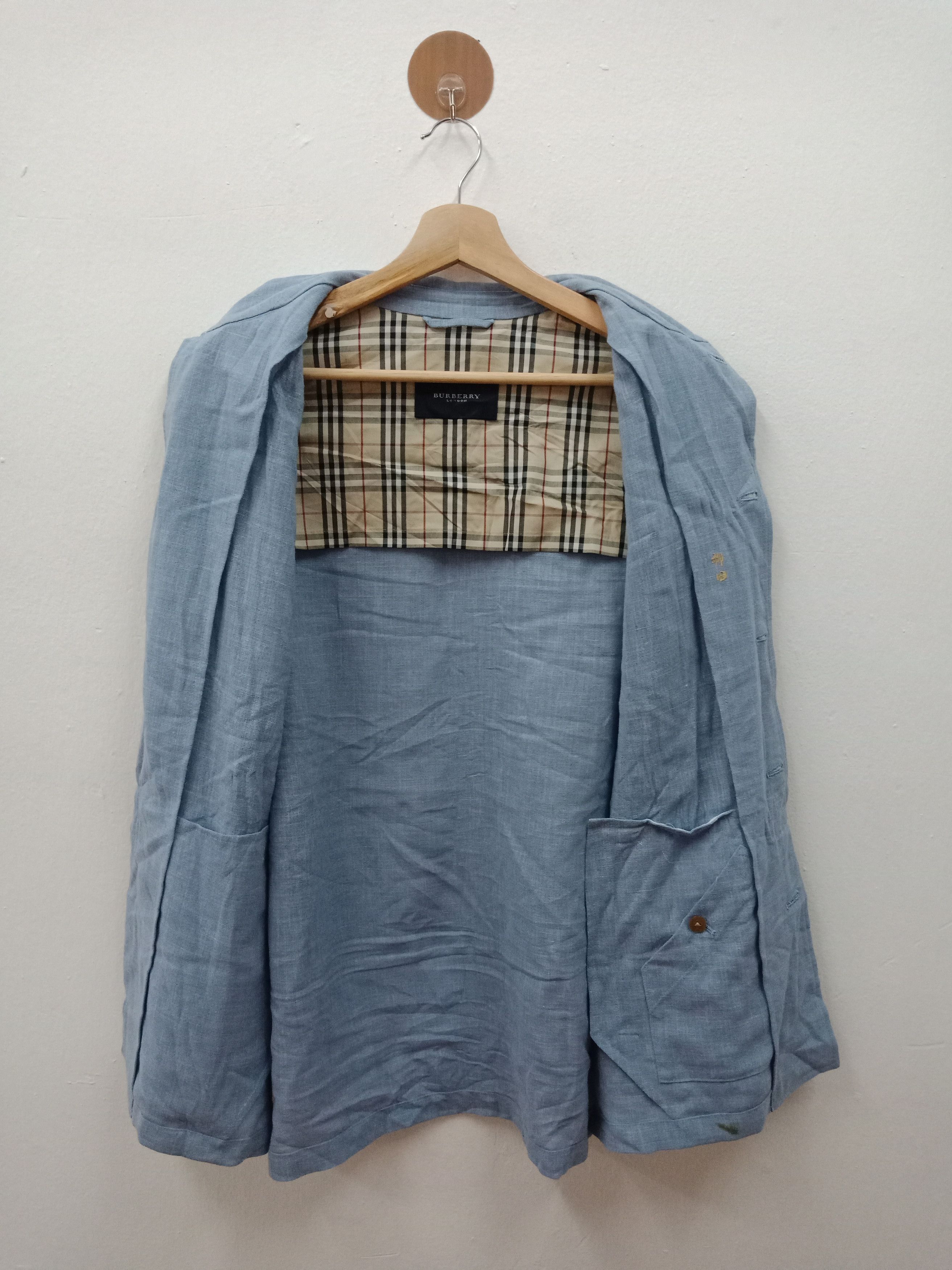 Burberry Burberry London Novacheck Blue Navy Size US L / EU 52-54 / 3 - 3 Thumbnail