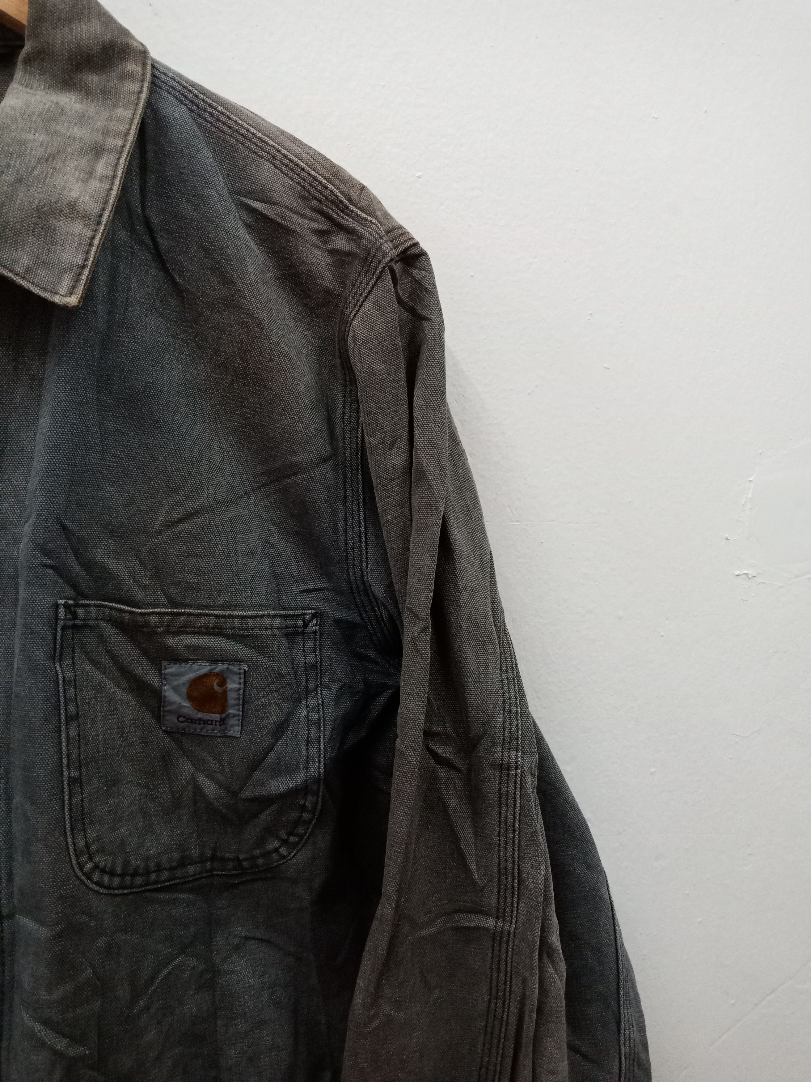 Carhartt × Vintage Carhartt Washed Gray Chore Jacket Size US L / EU 52-54 / 3 - 7 Thumbnail