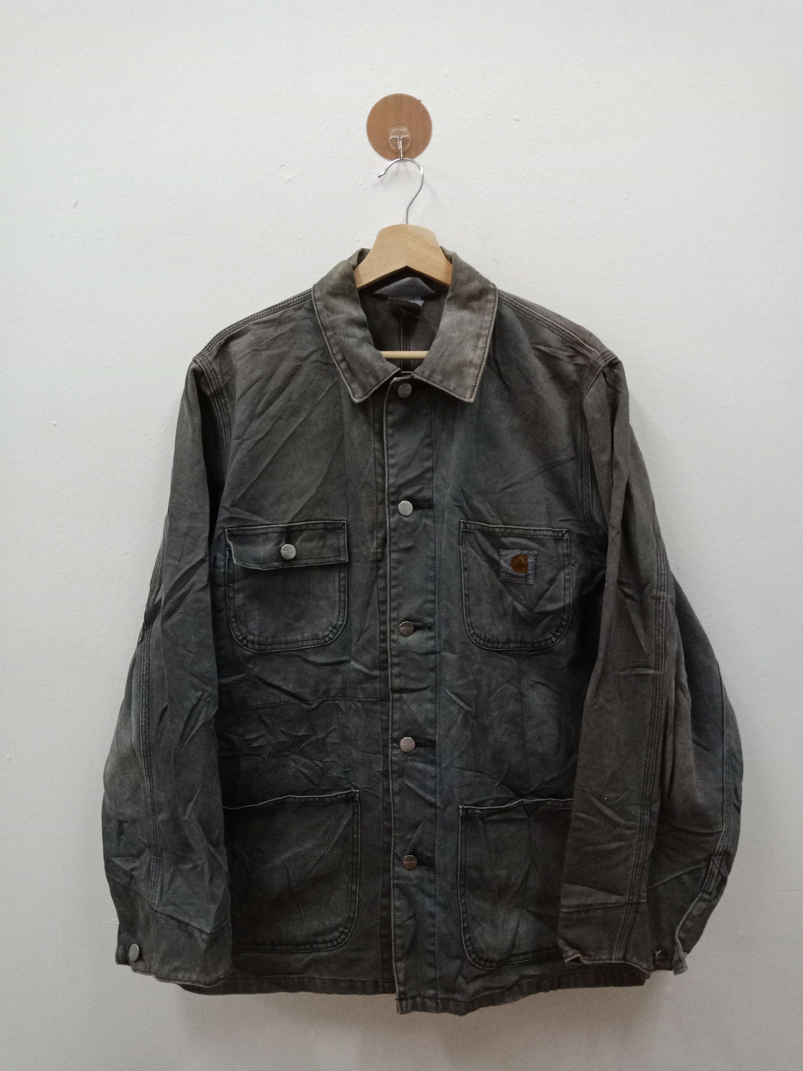 Carhartt × Vintage Carhartt Washed Gray Chore Jacket Size US L / EU 52-54 / 3 - 1 Thumbnail
