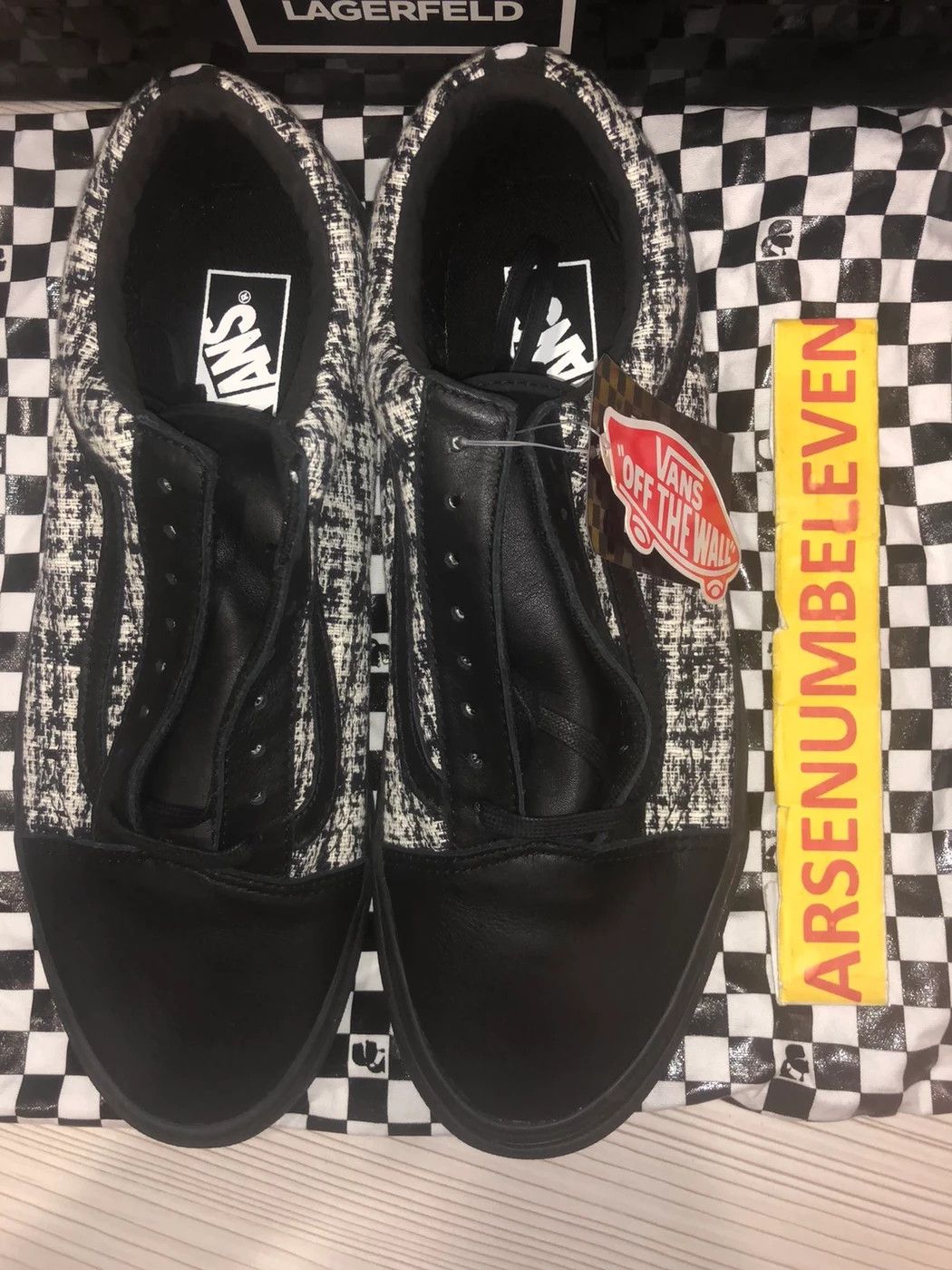 Karl Lagerfeld Vans Vans x Karl Lagerfeld old skool new US10 black white Chanel Grailed