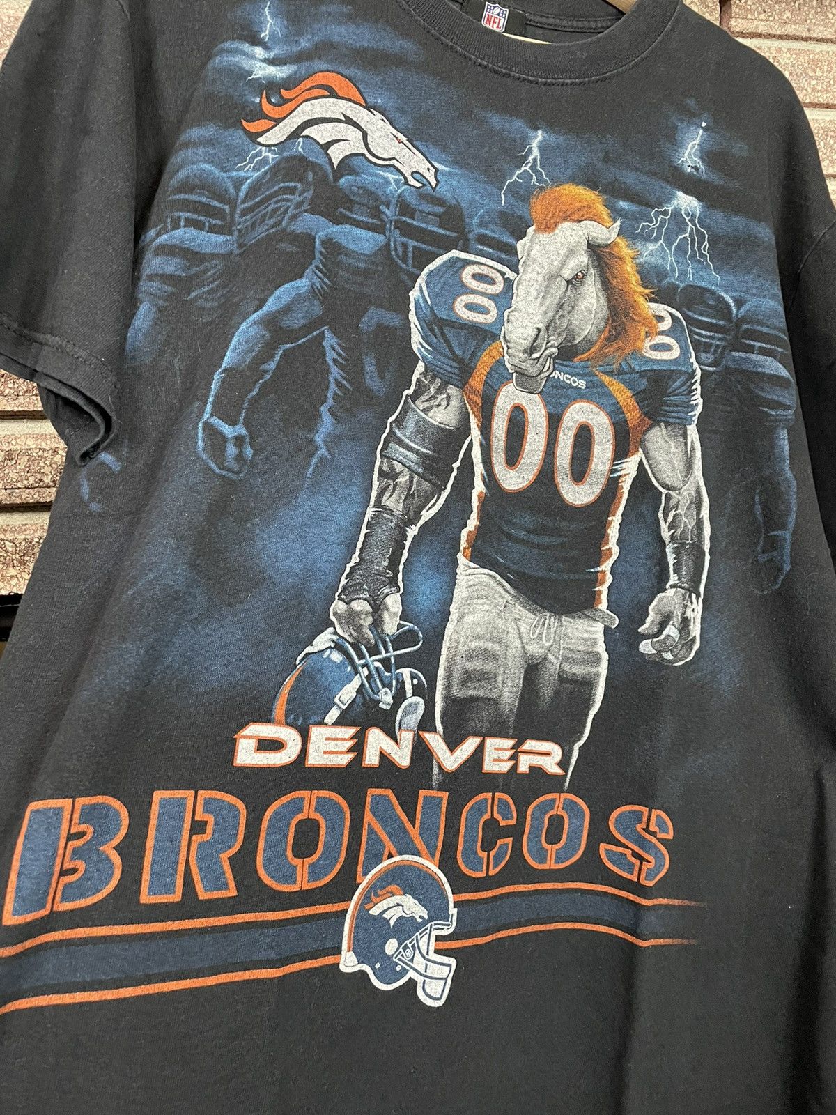 NFL × Vintage Vintage Y2K Denver Broncos American Thunder Style Tee Fits L Size US L / EU 52-54 / 3 - 2 Thumbnail