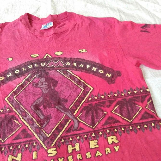Vintage Send me offer ! Vtg 90s Honolulu Marathon 20th Anniversary Size US M / EU 48-50 / 2 - 3 Thumbnail