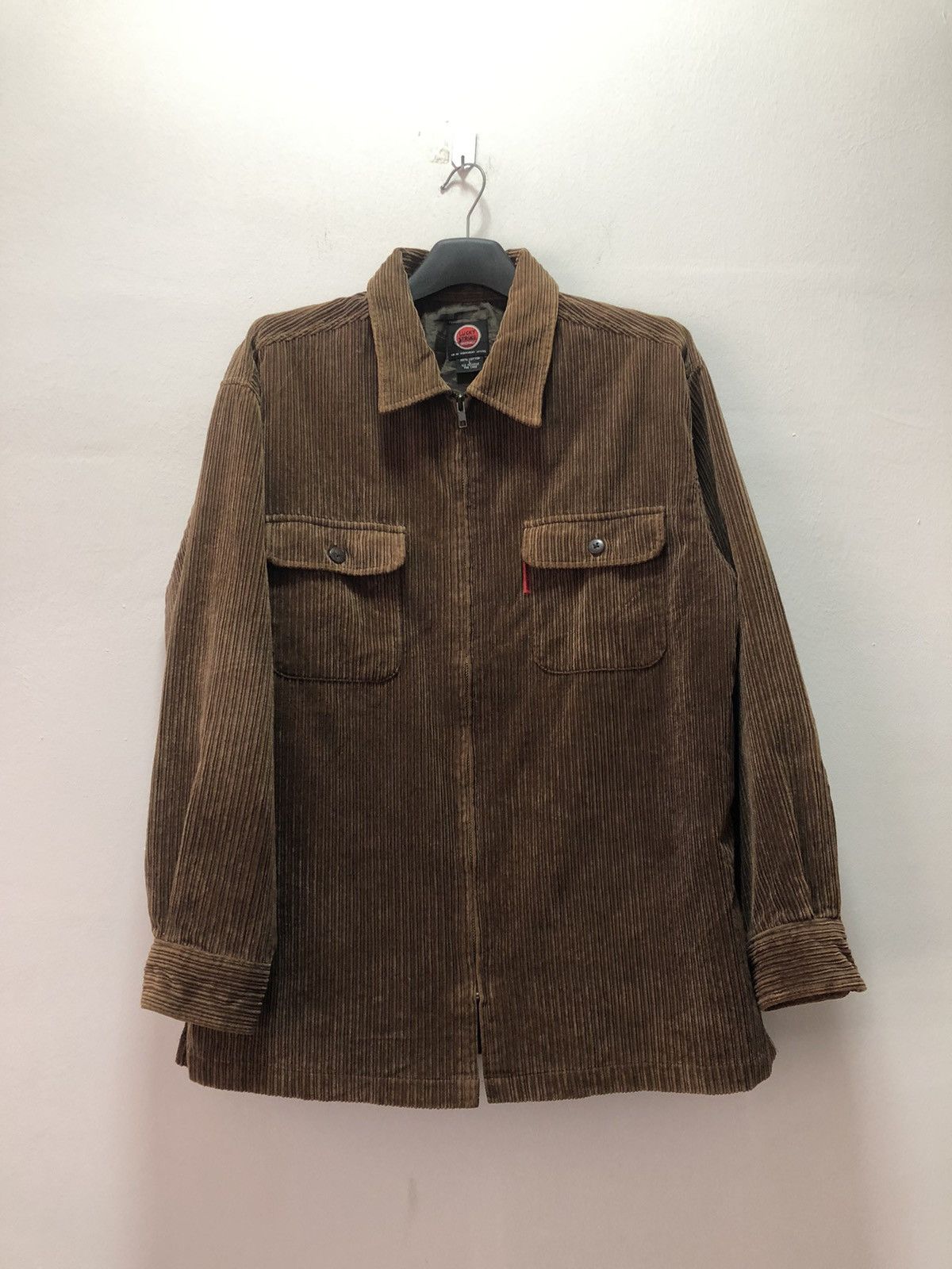 Vintage Vintage LUCKY STRIKE Jacket Corduroy Zip Shirt Size US L / EU 52-54 / 3 - 1 Thumbnail