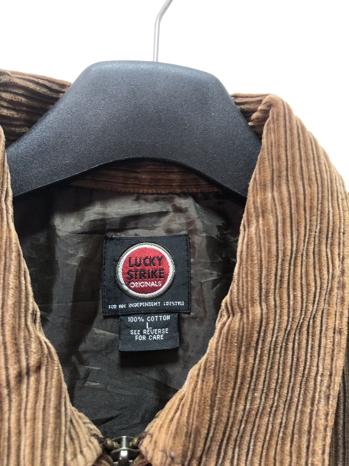 Vintage Vintage LUCKY STRIKE Jacket Corduroy Zip Shirt Size US L / EU 52-54 / 3 - 2 Thumbnail