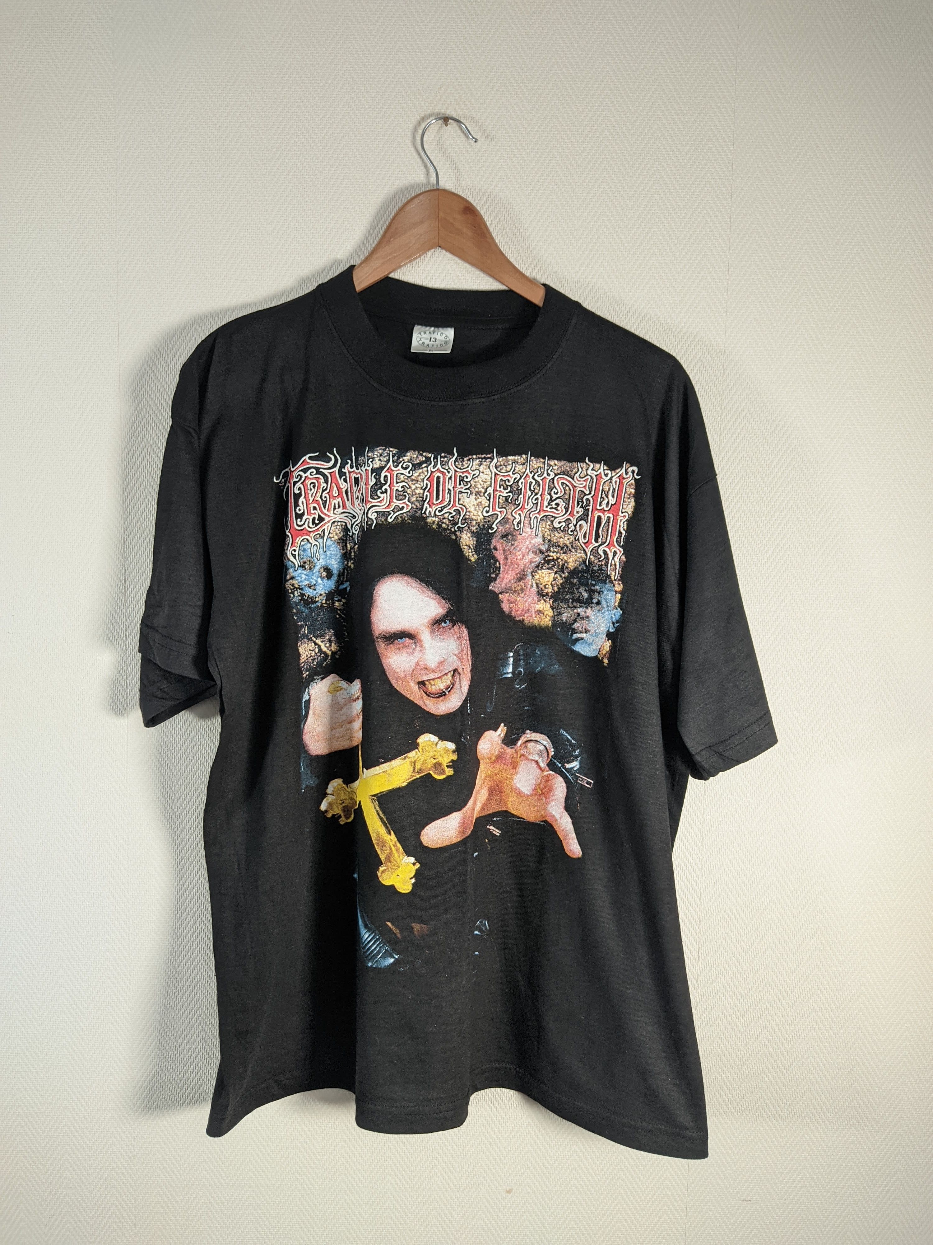 Band Tees × Vintage 90's Cradle of Filth Dani Filth Bootleg Size US XXL / EU 58 / 5 - 2 Thumbnail