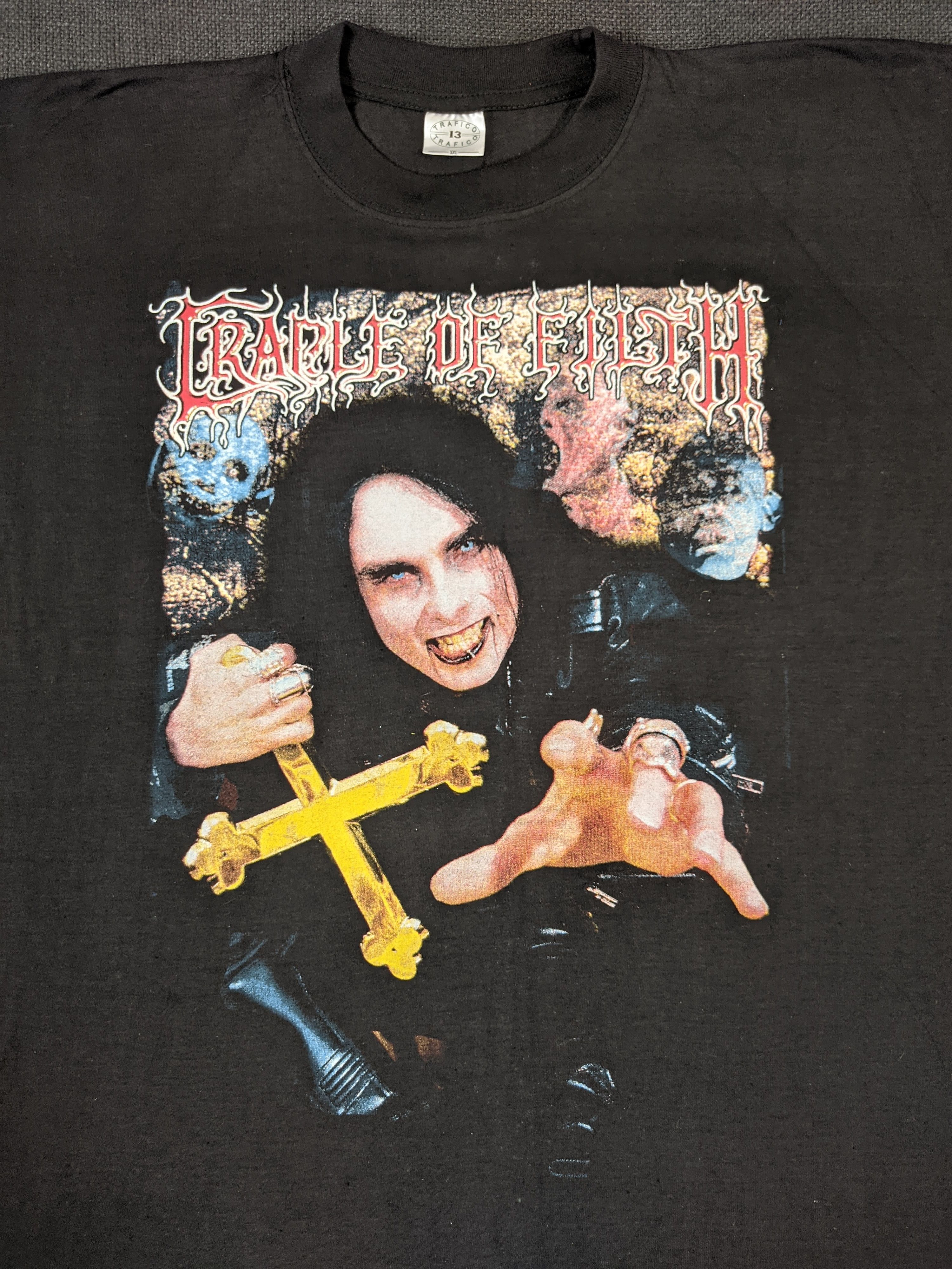 Band Tees × Vintage 90's Cradle of Filth Dani Filth Bootleg Size US XXL / EU 58 / 5 - 5 Thumbnail