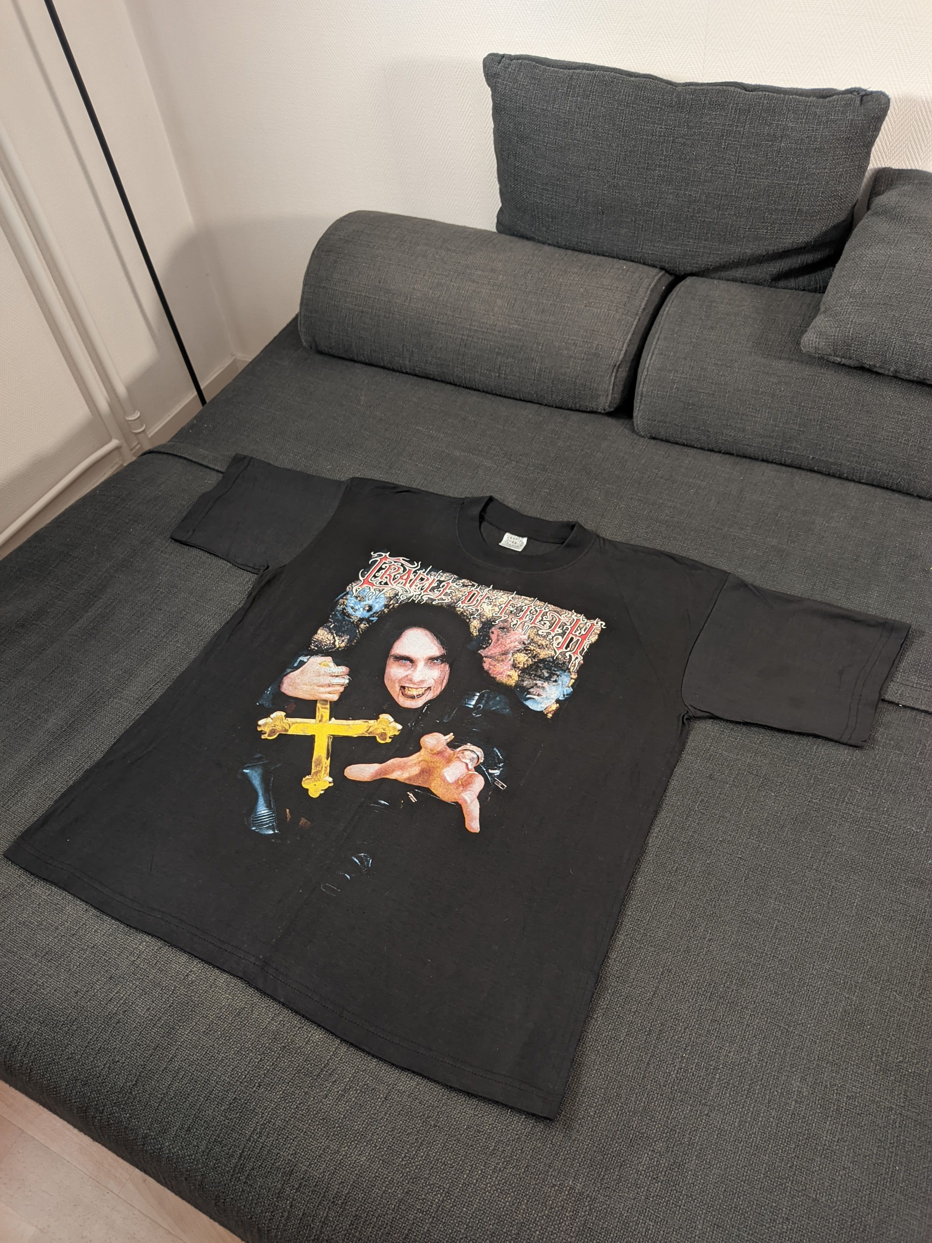 Band Tees × Vintage 90's Cradle of Filth Dani Filth Bootleg Size US XXL / EU 58 / 5 - 8 Thumbnail