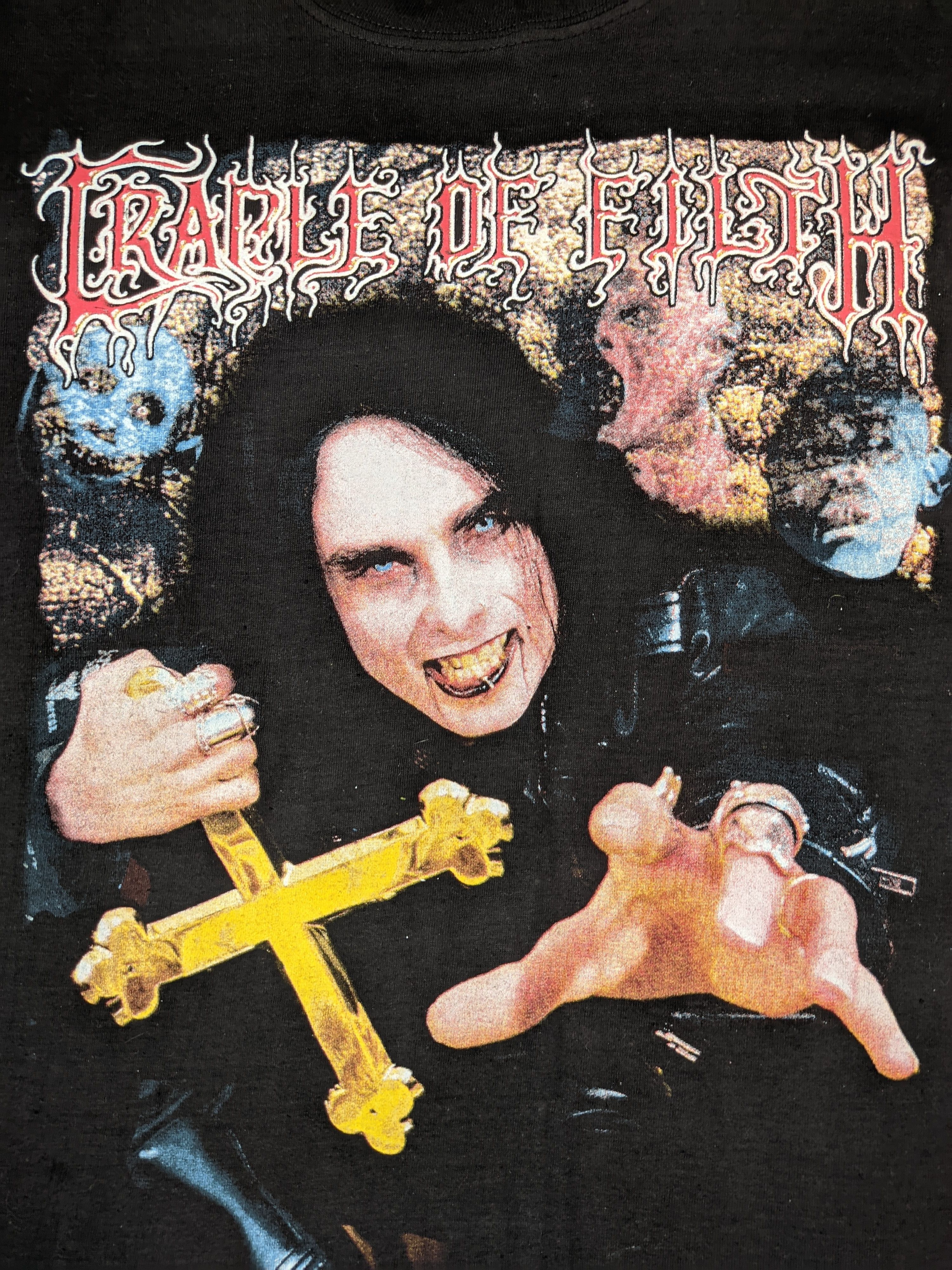 Band Tees × Vintage 90's Cradle of Filth Dani Filth Bootleg Size US XXL / EU 58 / 5 - 7 Thumbnail