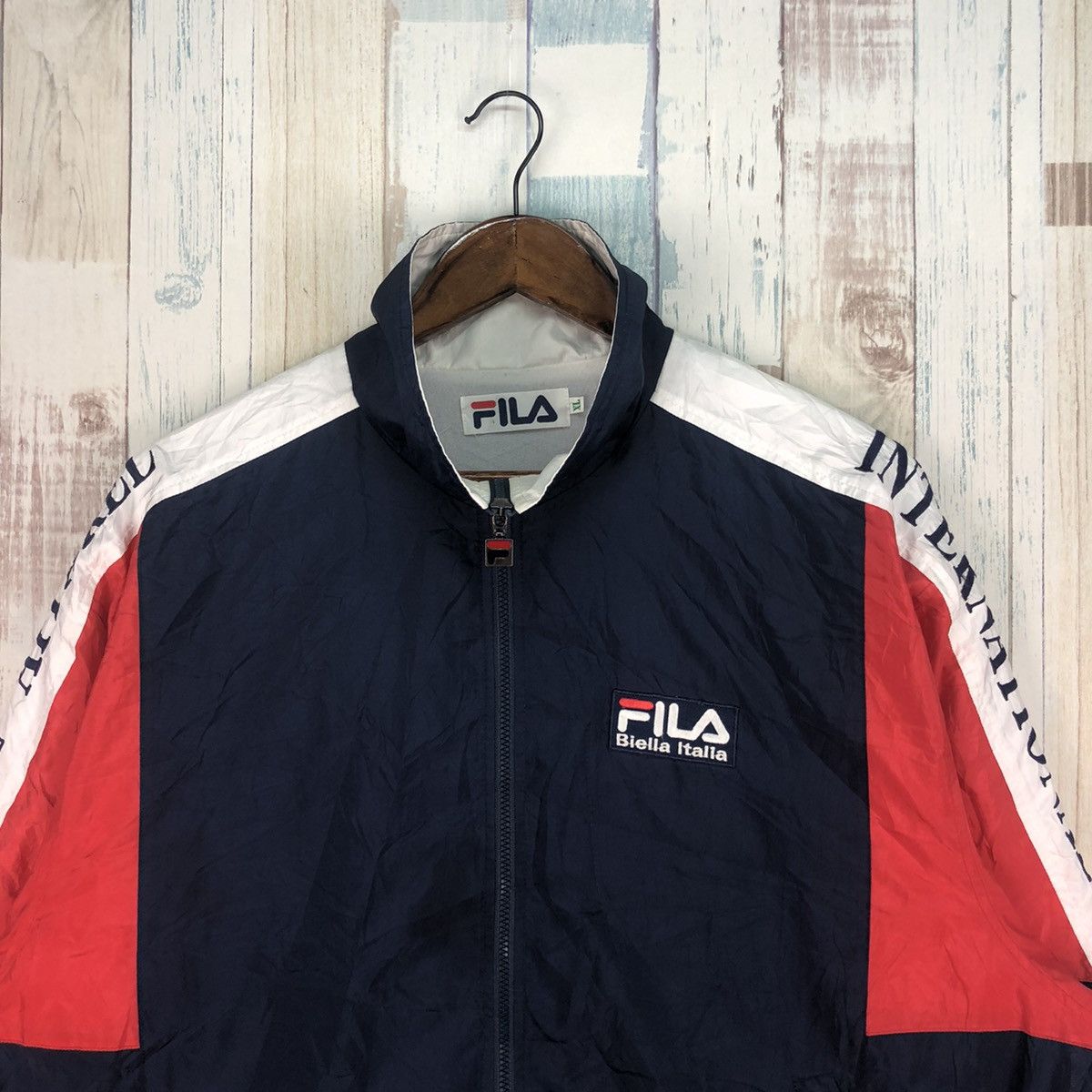 Fila × Vintage Vintage Fila Biela Italia Embroidery Logo Windbreaker Size US XL / EU 56 / 4 - 4 Thumbnail