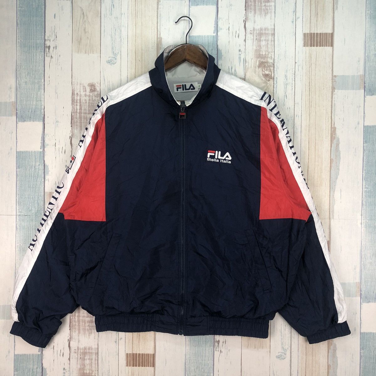 Fila × Vintage Vintage Fila Biela Italia Embroidery Logo Windbreaker Size US XL / EU 56 / 4 - 1 Thumbnail