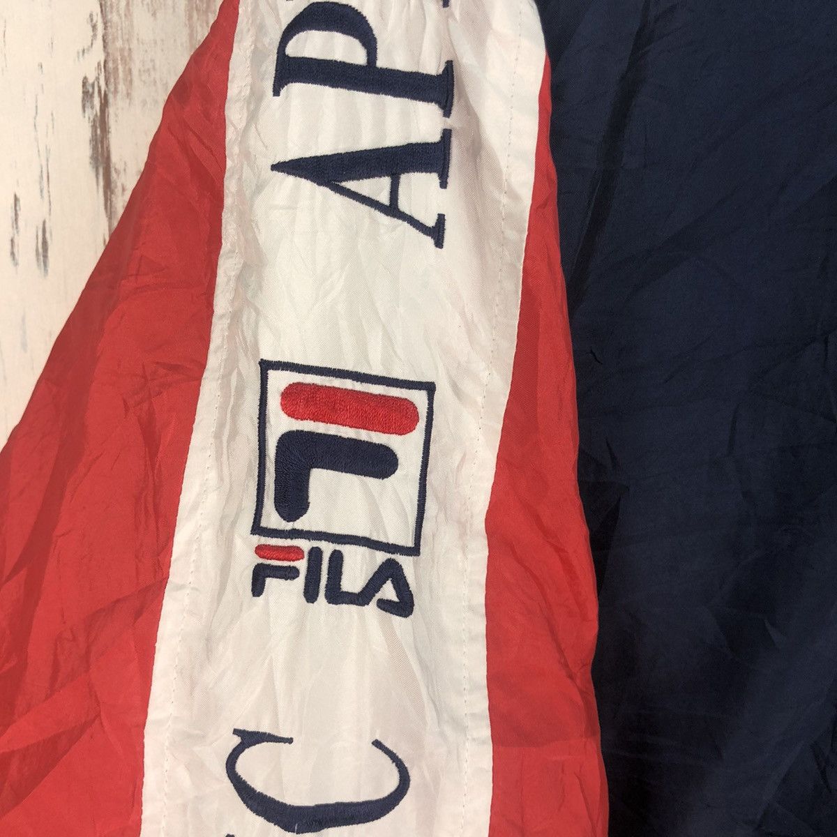 Fila × Vintage Vintage Fila Biela Italia Embroidery Logo Windbreaker Size US XL / EU 56 / 4 - 5 Thumbnail