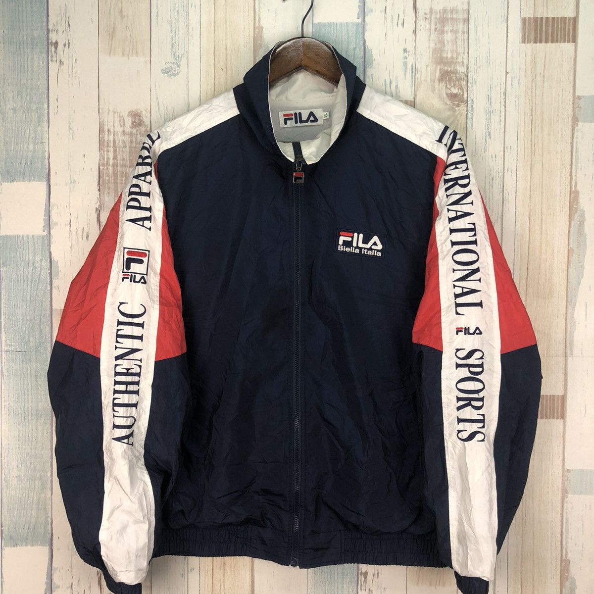 Fila × Vintage Vintage Fila Biela Italia Embroidery Logo Windbreaker Size US XL / EU 56 / 4 - 3 Thumbnail