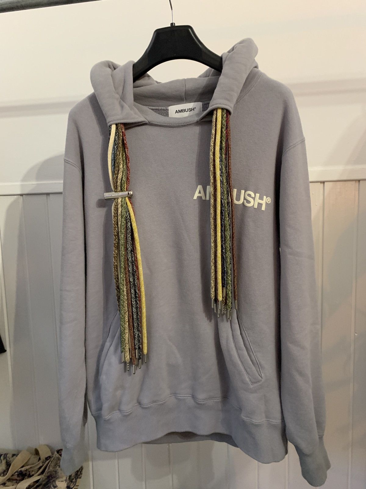 Ambush Design AMBUSH Multicord String Logo Hoodie Grey/Blue Multi-cord Size US M / EU 48-50 / 2 - 4 Thumbnail