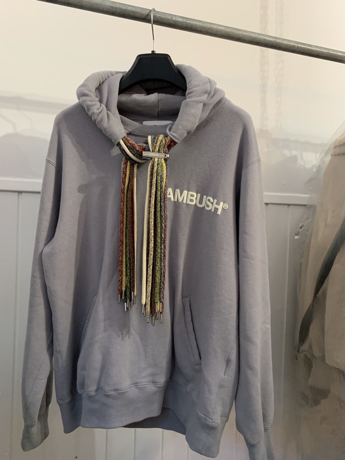 Ambush Design AMBUSH Multicord String Logo Hoodie Grey/Blue Multi-cord Size US M / EU 48-50 / 2 - 3 Thumbnail
