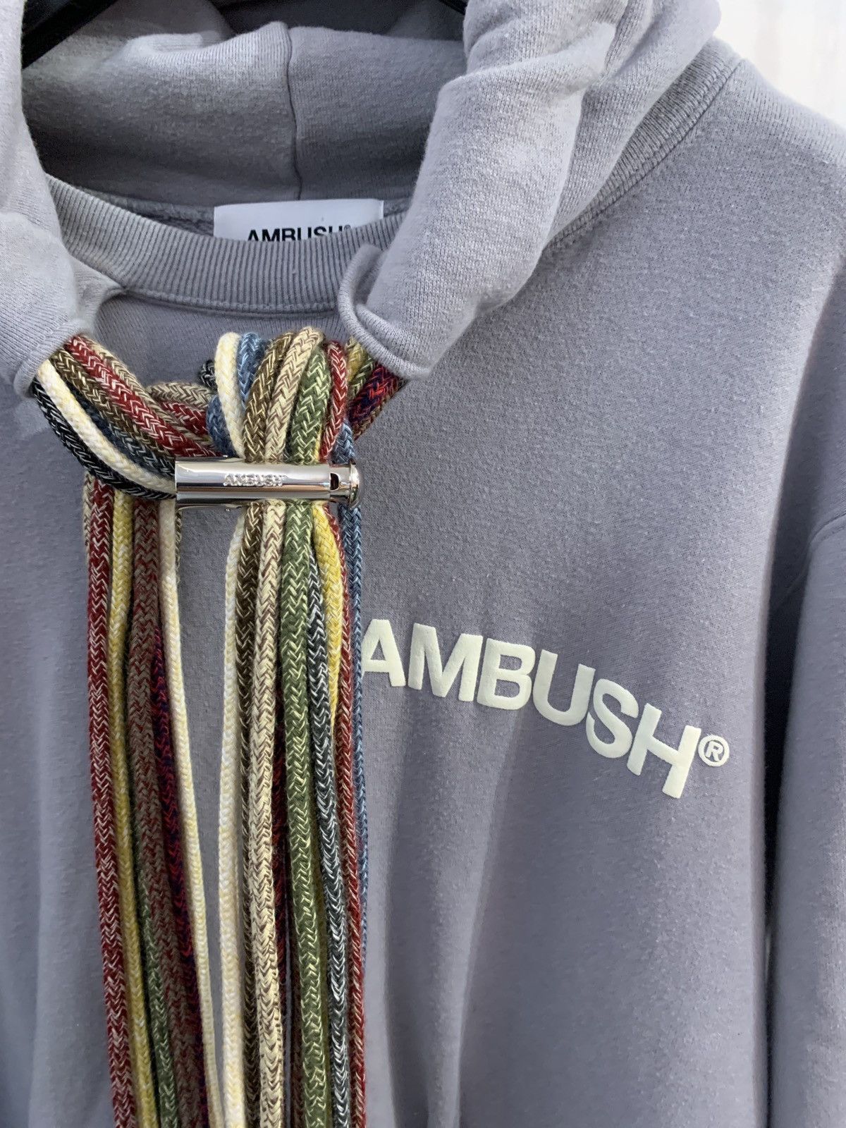 Ambush Design AMBUSH Multicord String Logo Hoodie Grey/Blue Multi-cord Size US M / EU 48-50 / 2 - 2 Thumbnail
