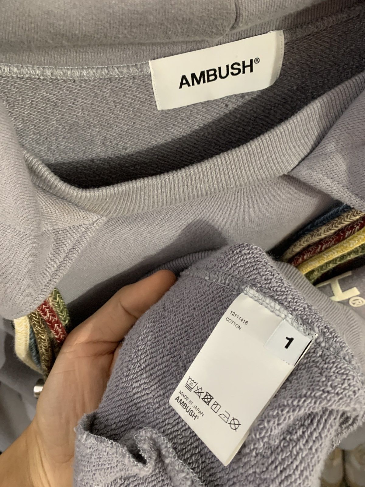 Ambush Design AMBUSH Multicord String Logo Hoodie Grey/Blue Multi-cord Size US M / EU 48-50 / 2 - 6 Thumbnail