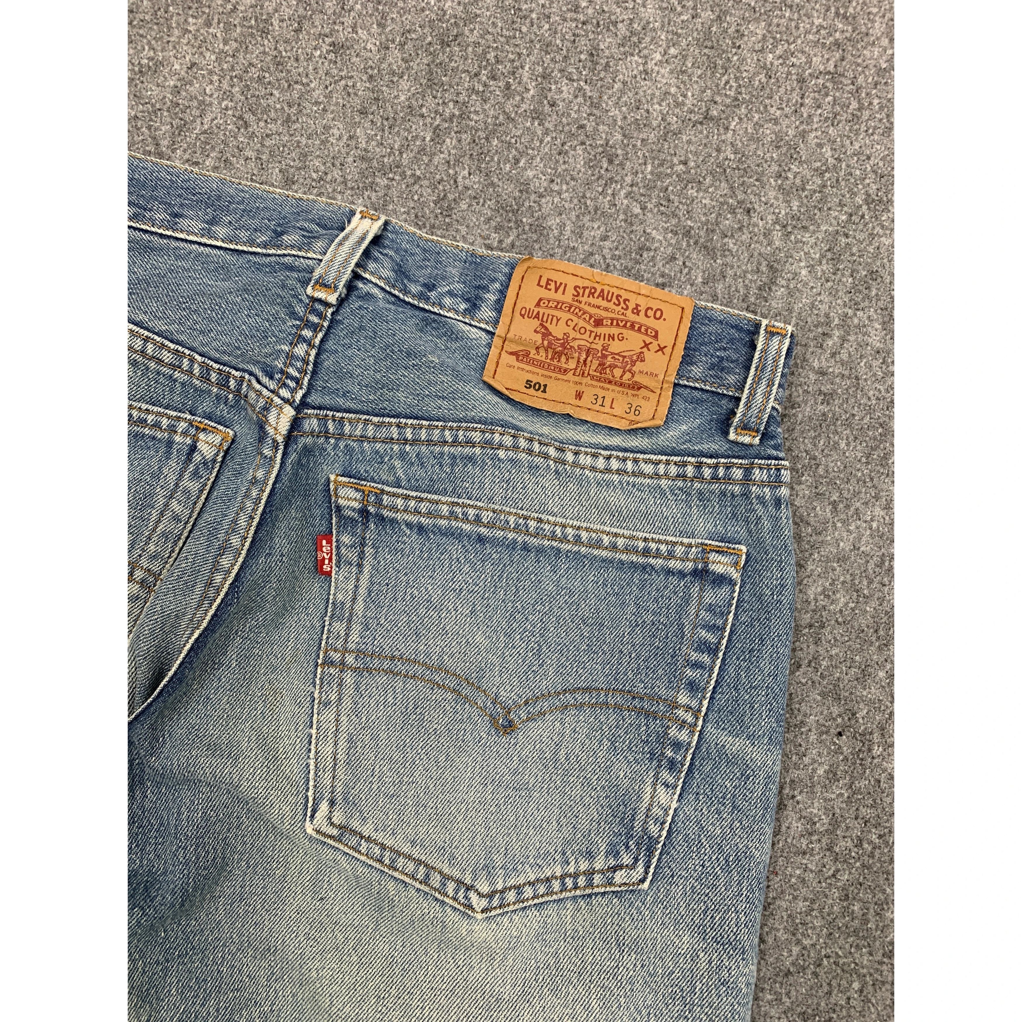 Levi's Vintage Levis 501 Sun Faded Jeans Size US 30 / EU 46 - 6 Thumbnail