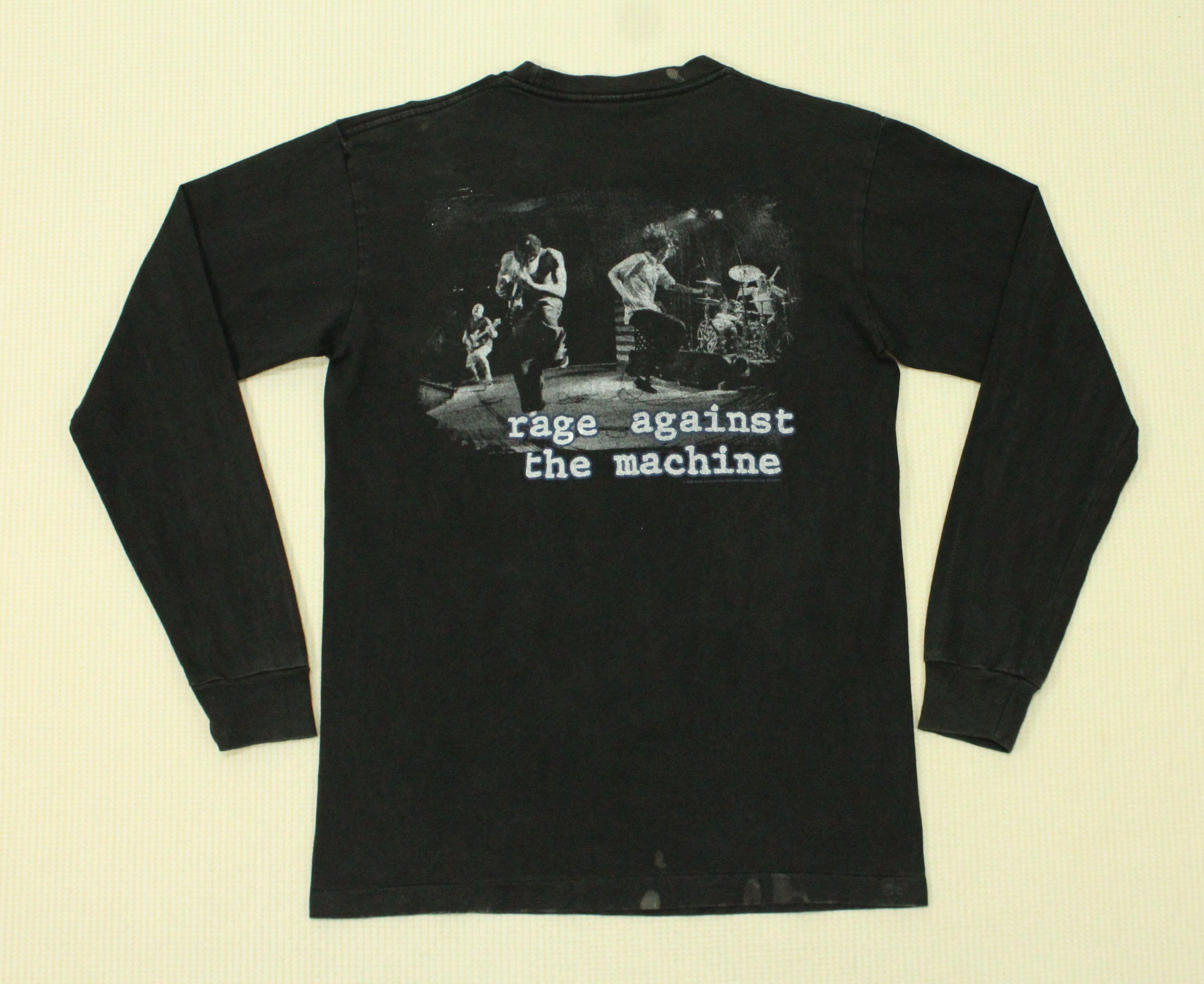 Band Tees × Vintage Vintage RAGE AGAINST THE MACHINE T Shirt Long Sleeve Size US S / EU 44-46 / 1 - 8 Thumbnail