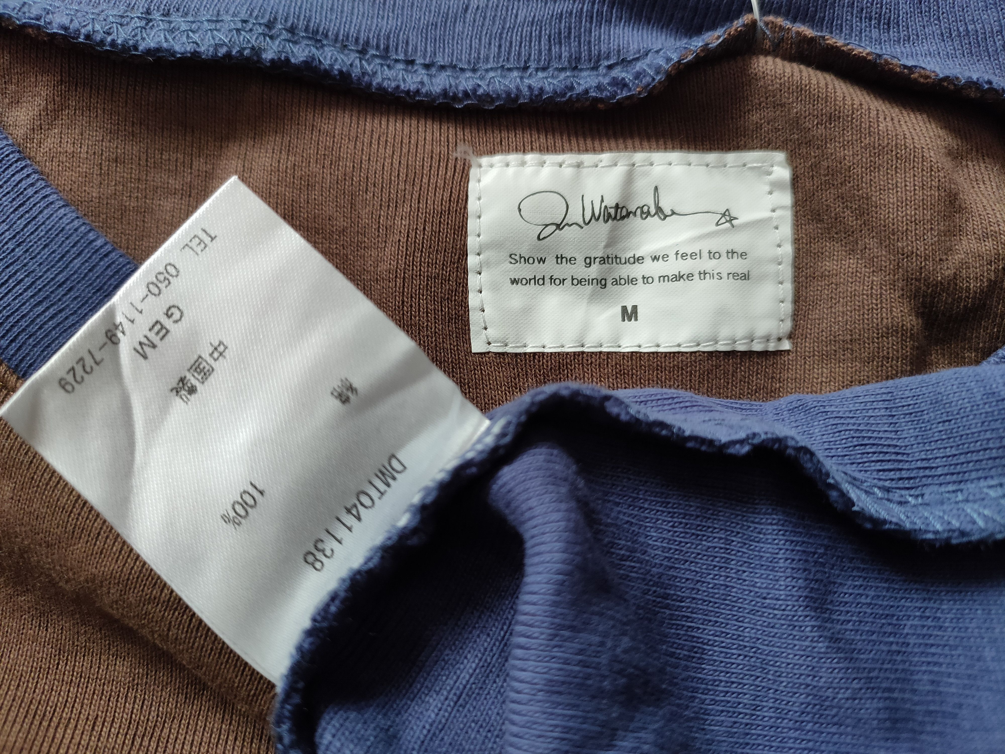 Japanese Brand Jun Watanabe 3 Qtr Tshirt Size US S / EU 44-46 / 1 - 4 Thumbnail