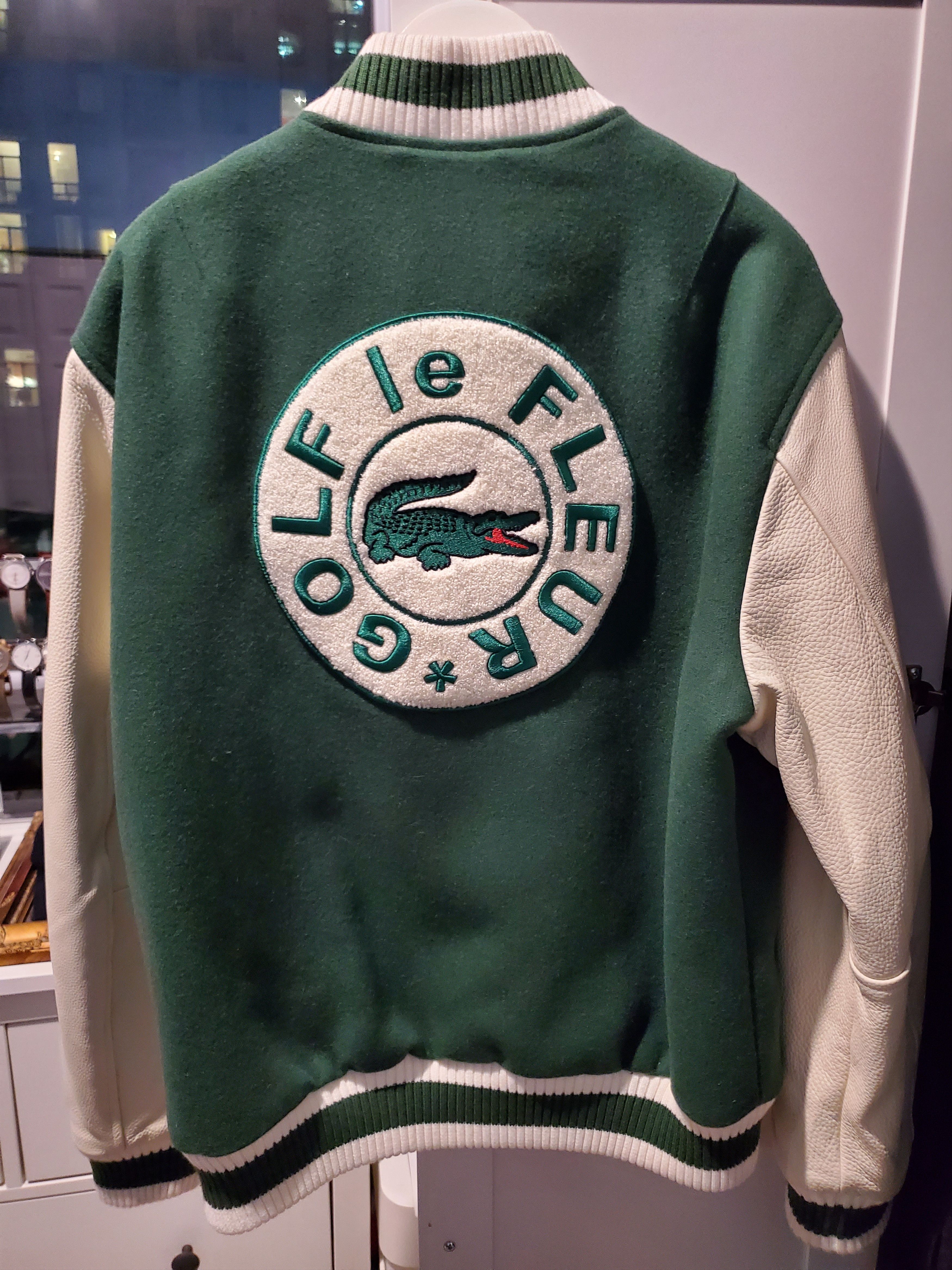 Lacoste golf le fleur varsity best sale jacket