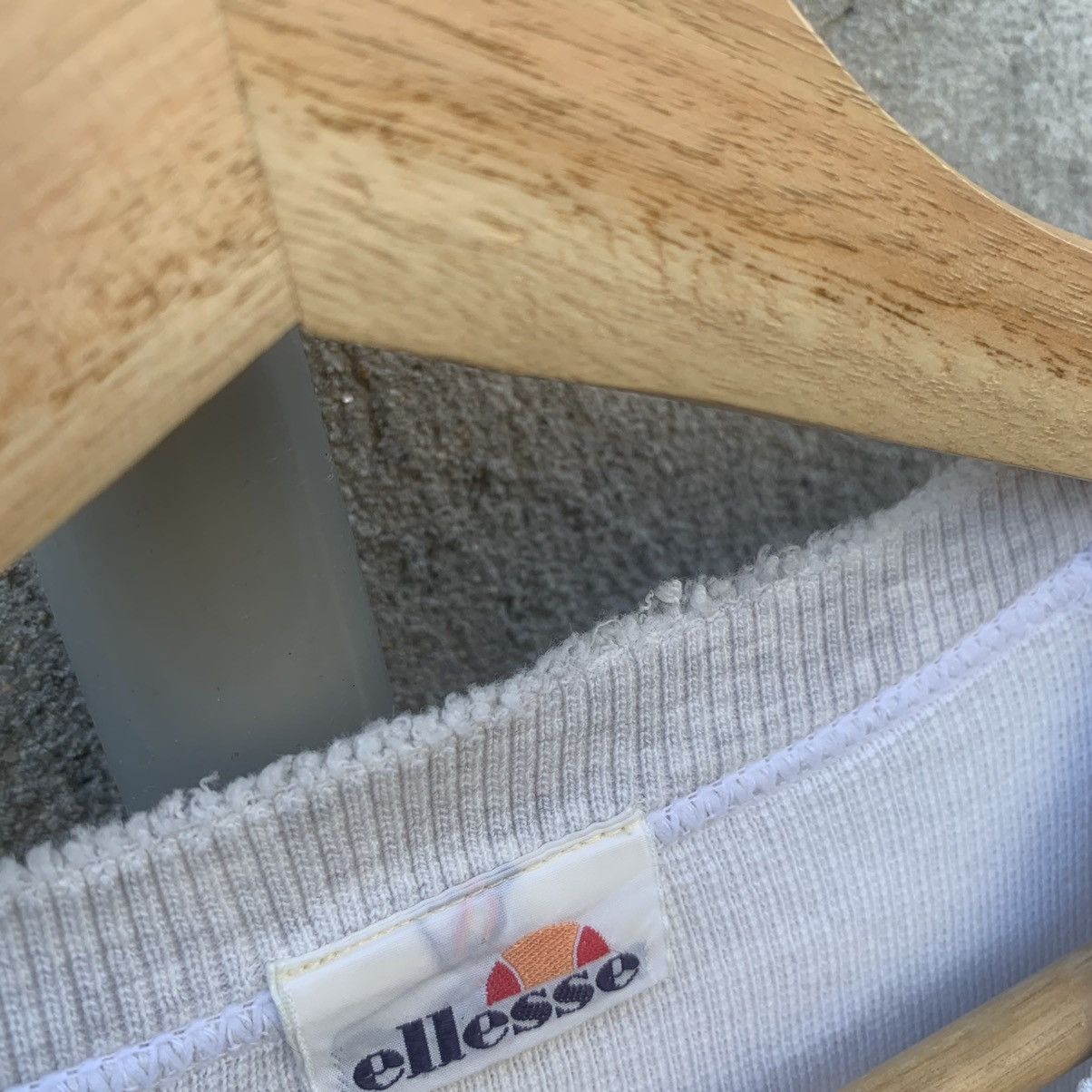Ellesse × Vintage 1990s Ellesse Distressed Crewneck Spell Out Pullover Size US L / EU 52-54 / 3 - 9 Thumbnail