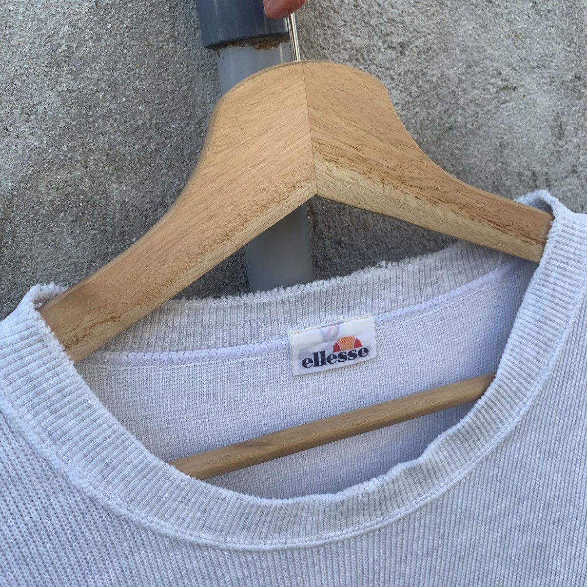 Ellesse × Vintage 1990s Ellesse Distressed Crewneck Spell Out Pullover Size US L / EU 52-54 / 3 - 8 Thumbnail