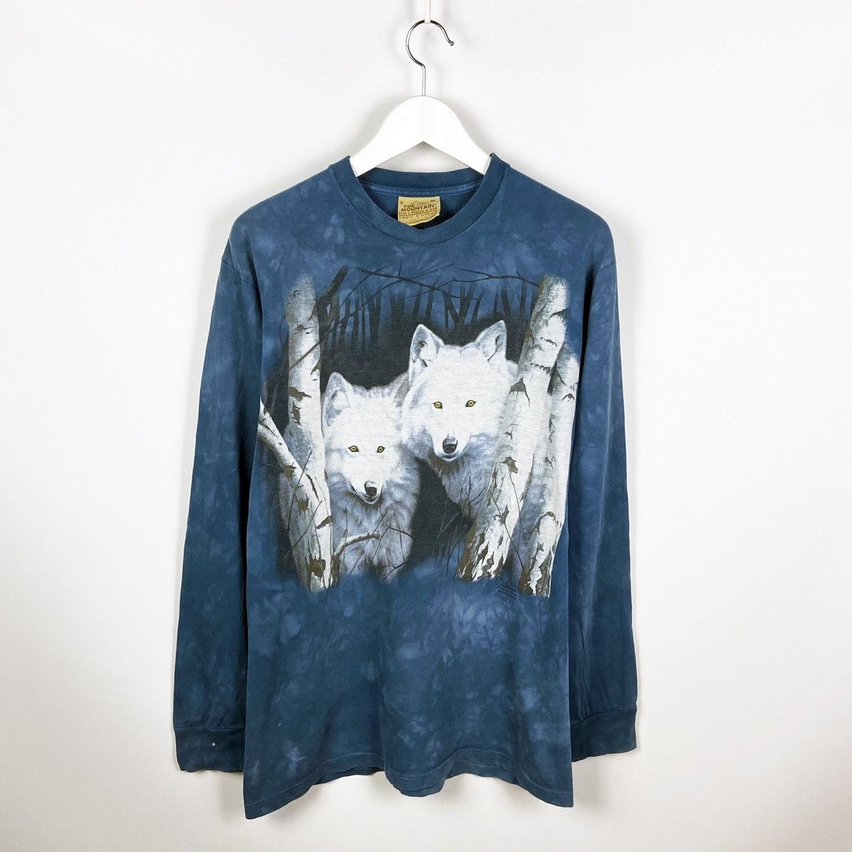 The Mountain Vintage Rare Mountain 1999 White Wolfs Tye die longsleev Size US M / EU 48-50 / 2 - 1 Thumbnail