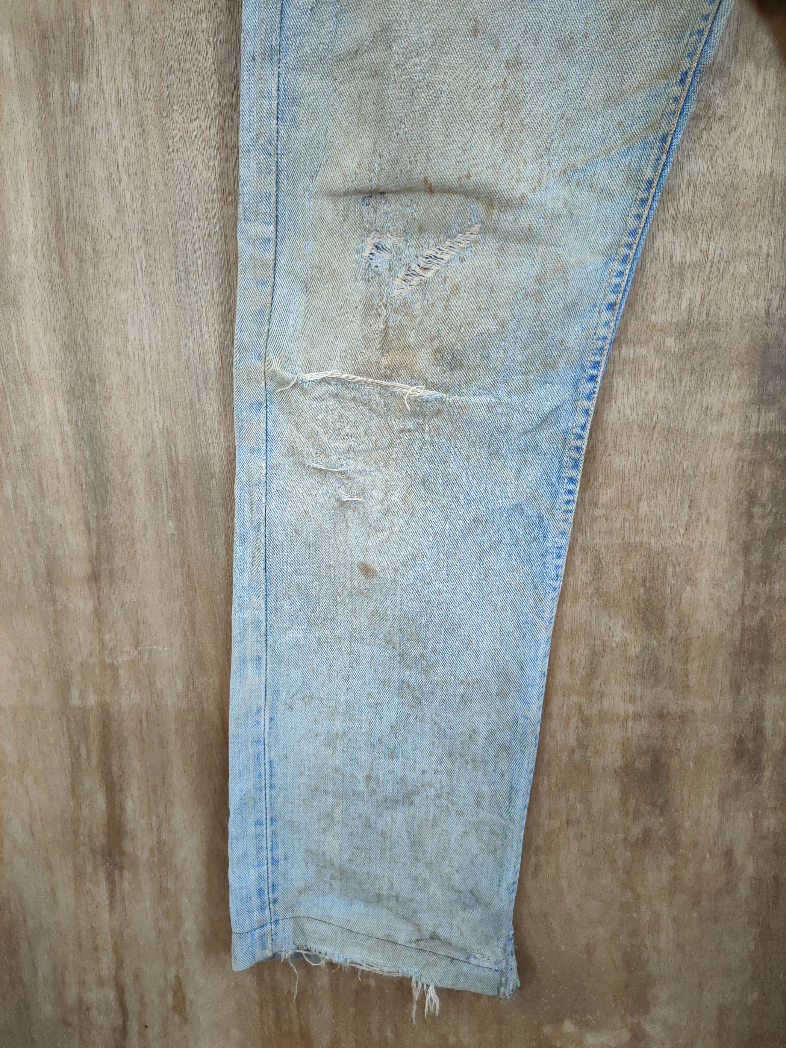 Lee Lee Vintage dirty distressed like kurt cobain denim #46-694 Size US 32 / EU 48 - 3 Thumbnail