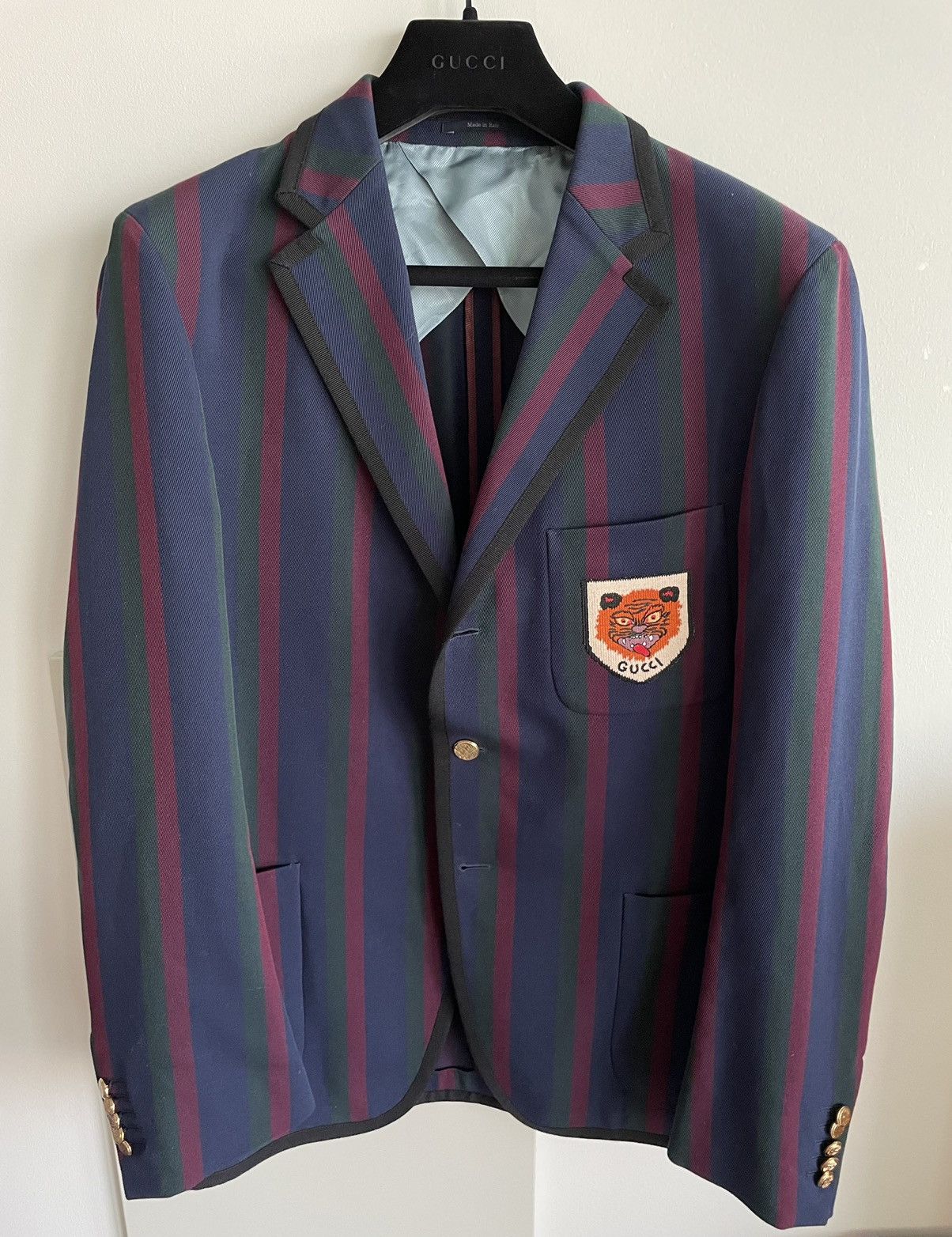 Gucci $3,300 Value Super Runway Limited Edition Tiger Logo Blazer Size 50R - 21 Thumbnail
