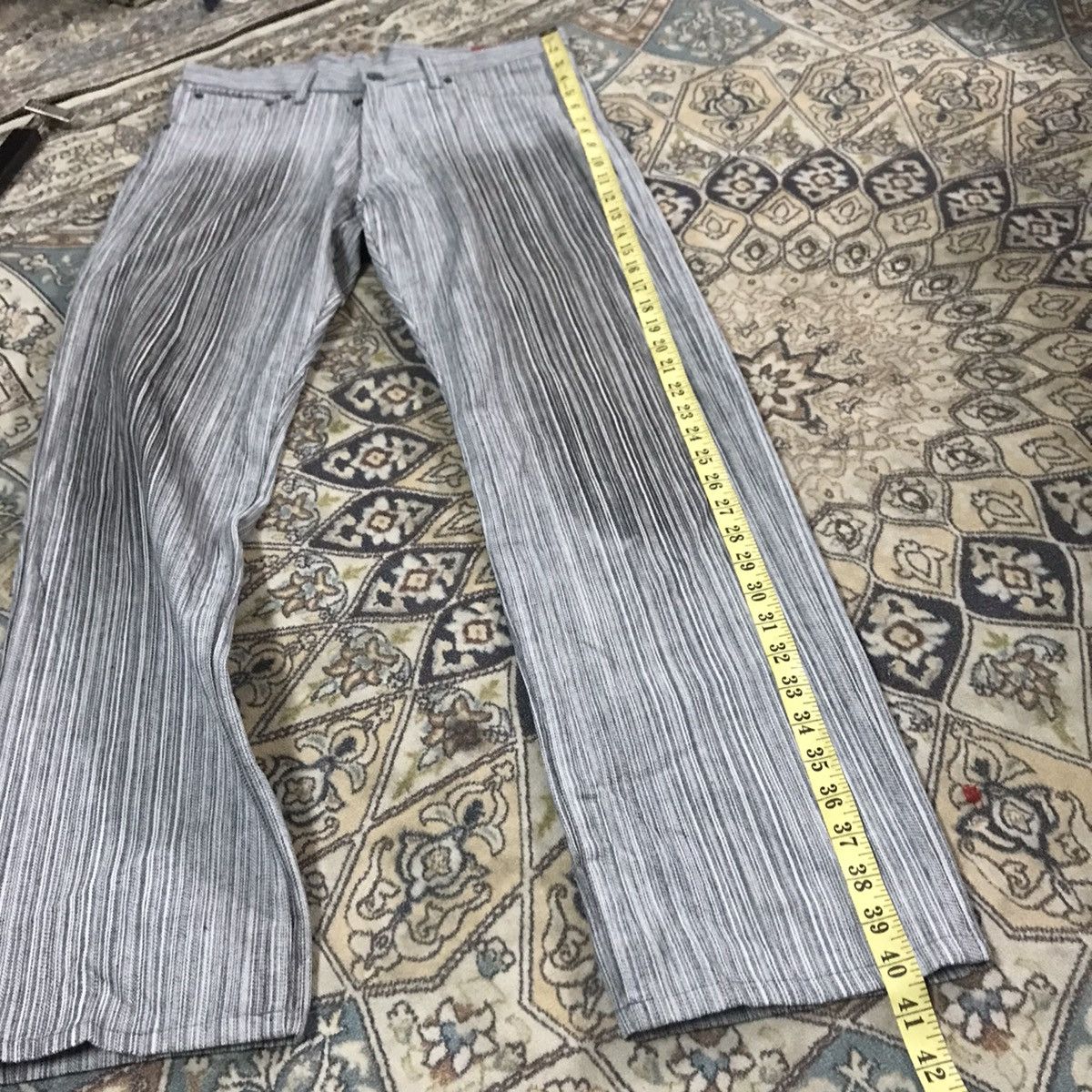 semanticdesign Japanese Brand Semantic Design Sensation Denim Jeans Stripe Size US 32 / EU 48 - 14 Thumbnail