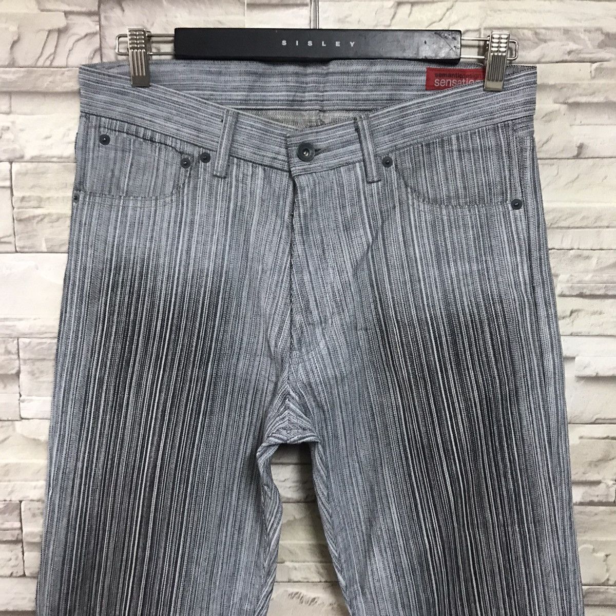 semanticdesign Japanese Brand Semantic Design Sensation Denim Jeans Stripe Size US 32 / EU 48 - 4 Thumbnail