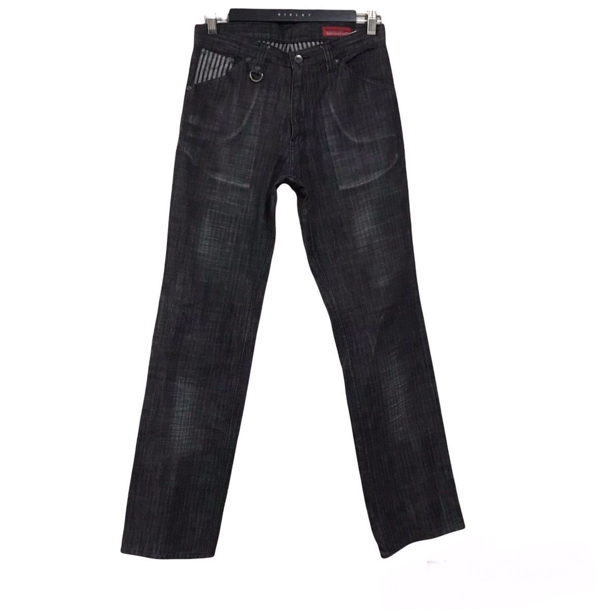 semanticdesign Semantic Design Black Denim Pinstriped Jeans Size US 31 - 1 Thumbnail
