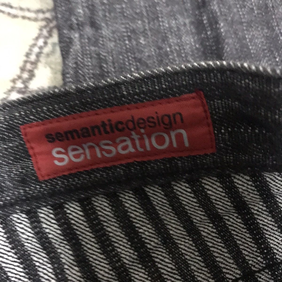 semanticdesign Semantic Design Black Denim Pinstriped Jeans Size US 31 - 13 Thumbnail