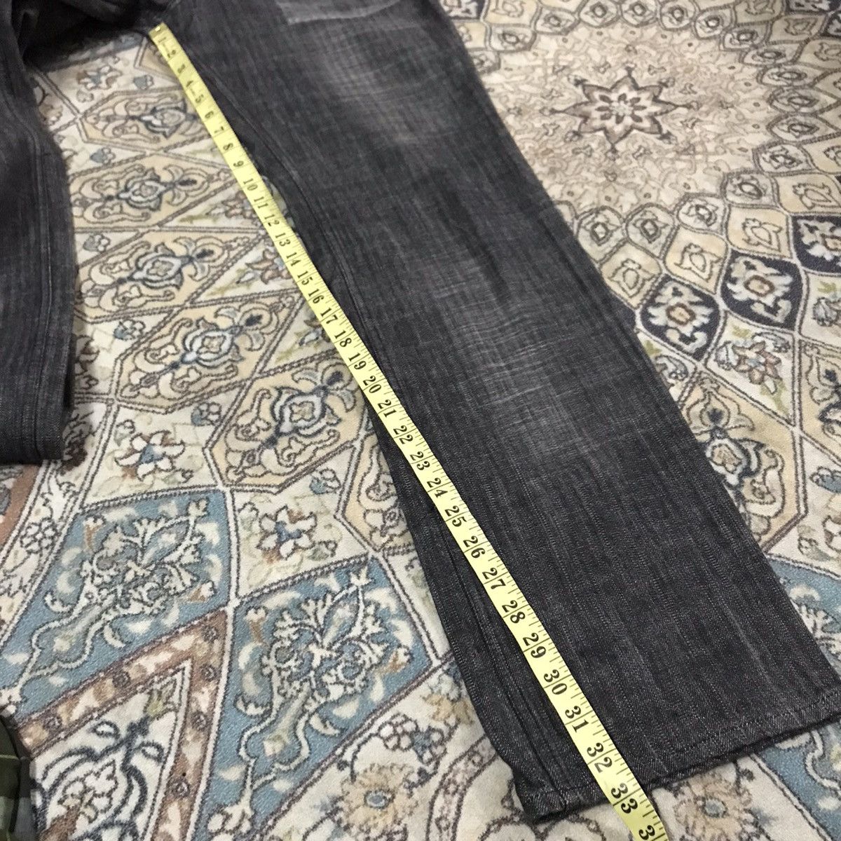 semanticdesign Semantic Design Black Denim Pinstriped Jeans Size US 31 - 18 Thumbnail