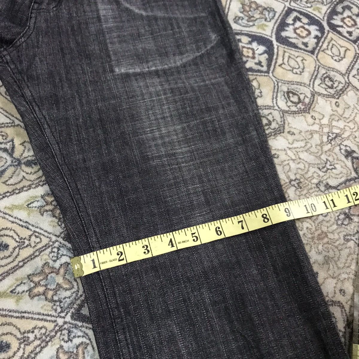 semanticdesign Semantic Design Black Denim Pinstriped Jeans Size US 31 - 21 Thumbnail