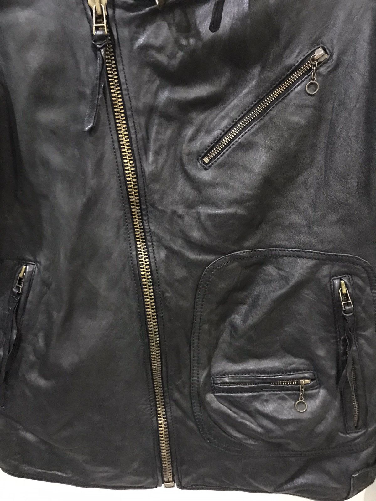 Genuine Leather Johnbull Japan Cafe Racer Chopper Biker Leather Jacket Size US L / EU 52-54 / 3 - 7 Thumbnail