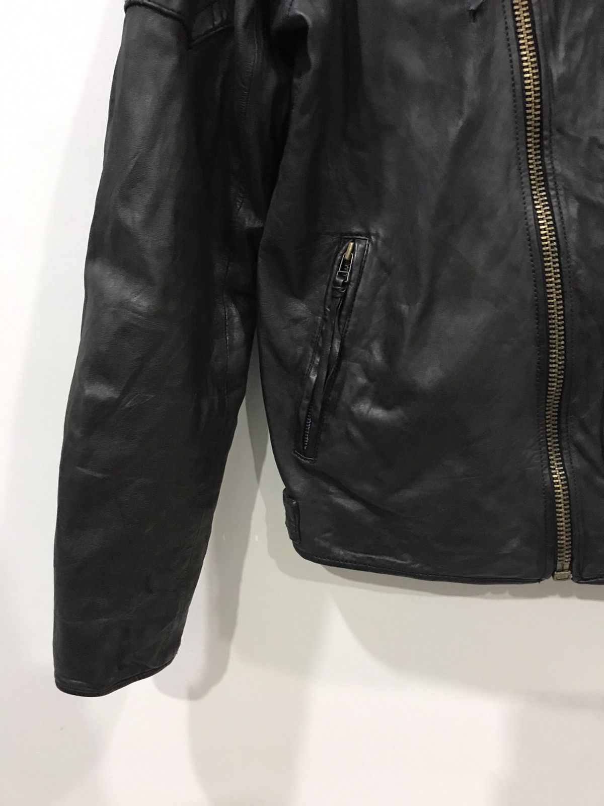 Genuine Leather Johnbull Japan Cafe Racer Chopper Biker Leather Jacket Size US L / EU 52-54 / 3 - 6 Thumbnail